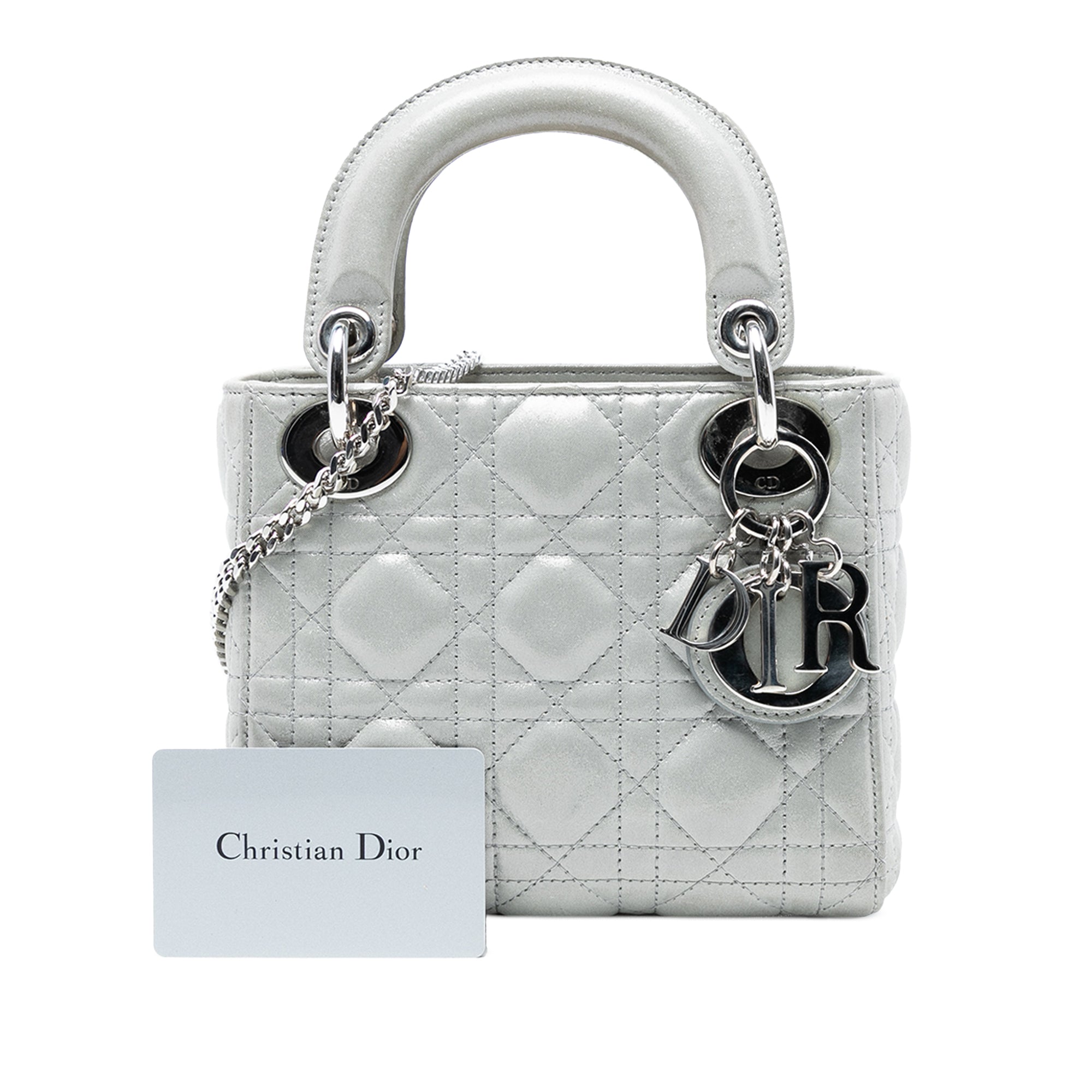 Dior Mini Iridescent Lambskin Cannage Lady Dior - image 8