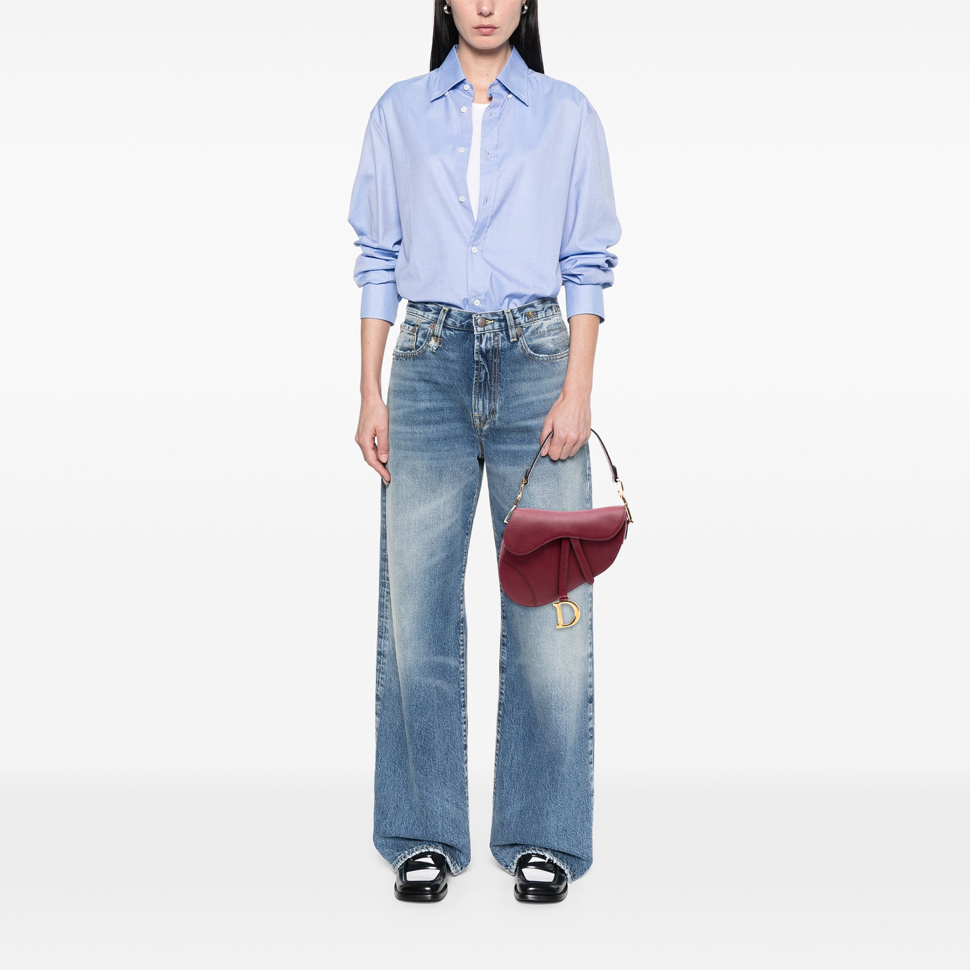 Dior Grained Calfskin Saddle Bag - image 7