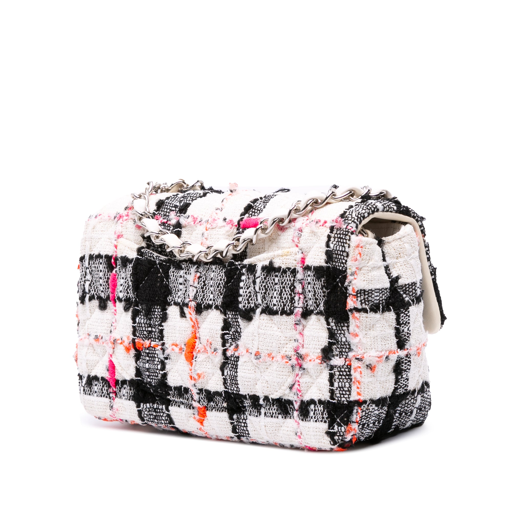 Chanel Mini Rectangular Classic Tweed Check Single Flap - image 2