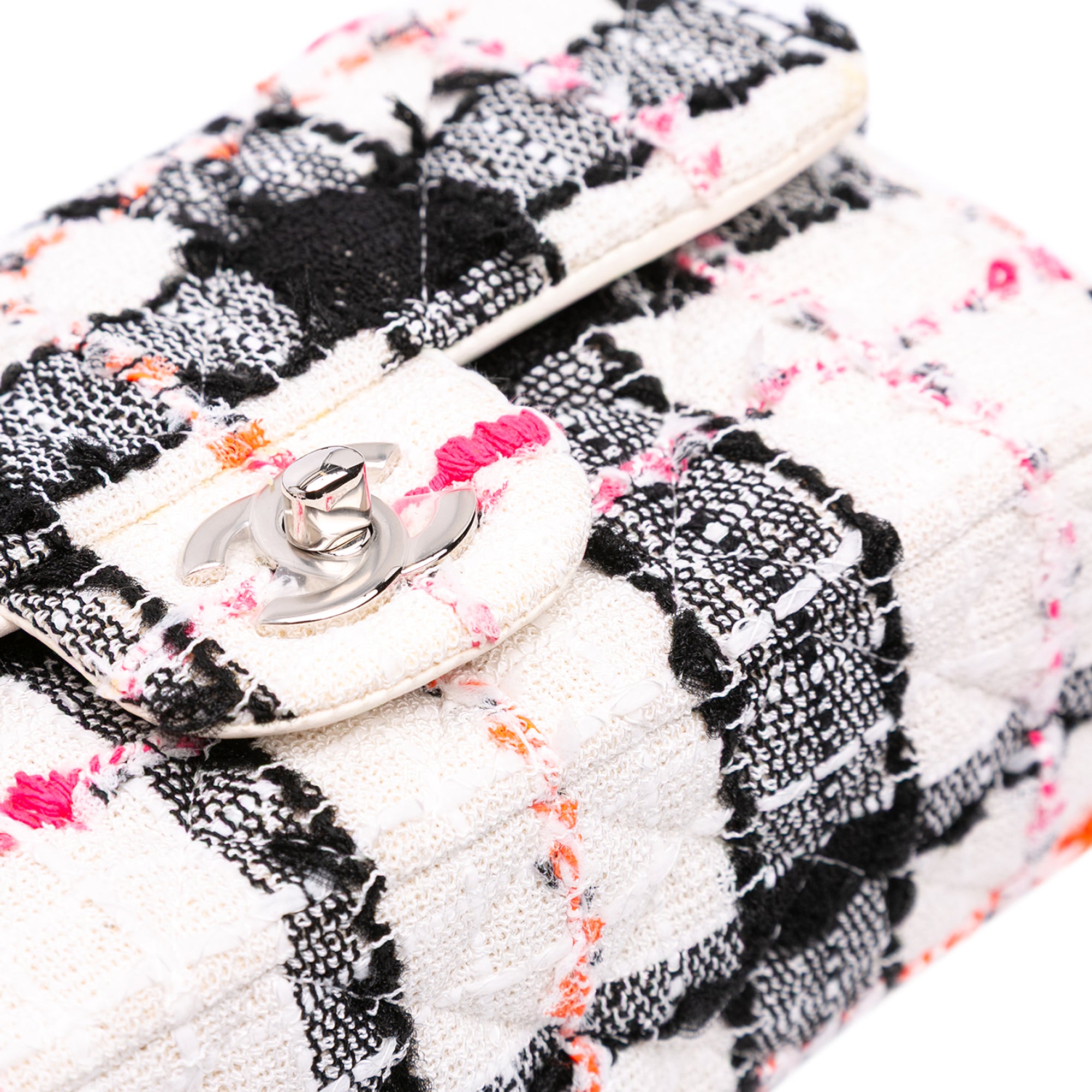 Chanel Mini Rectangular Classic Tweed Check Single Flap - image 6