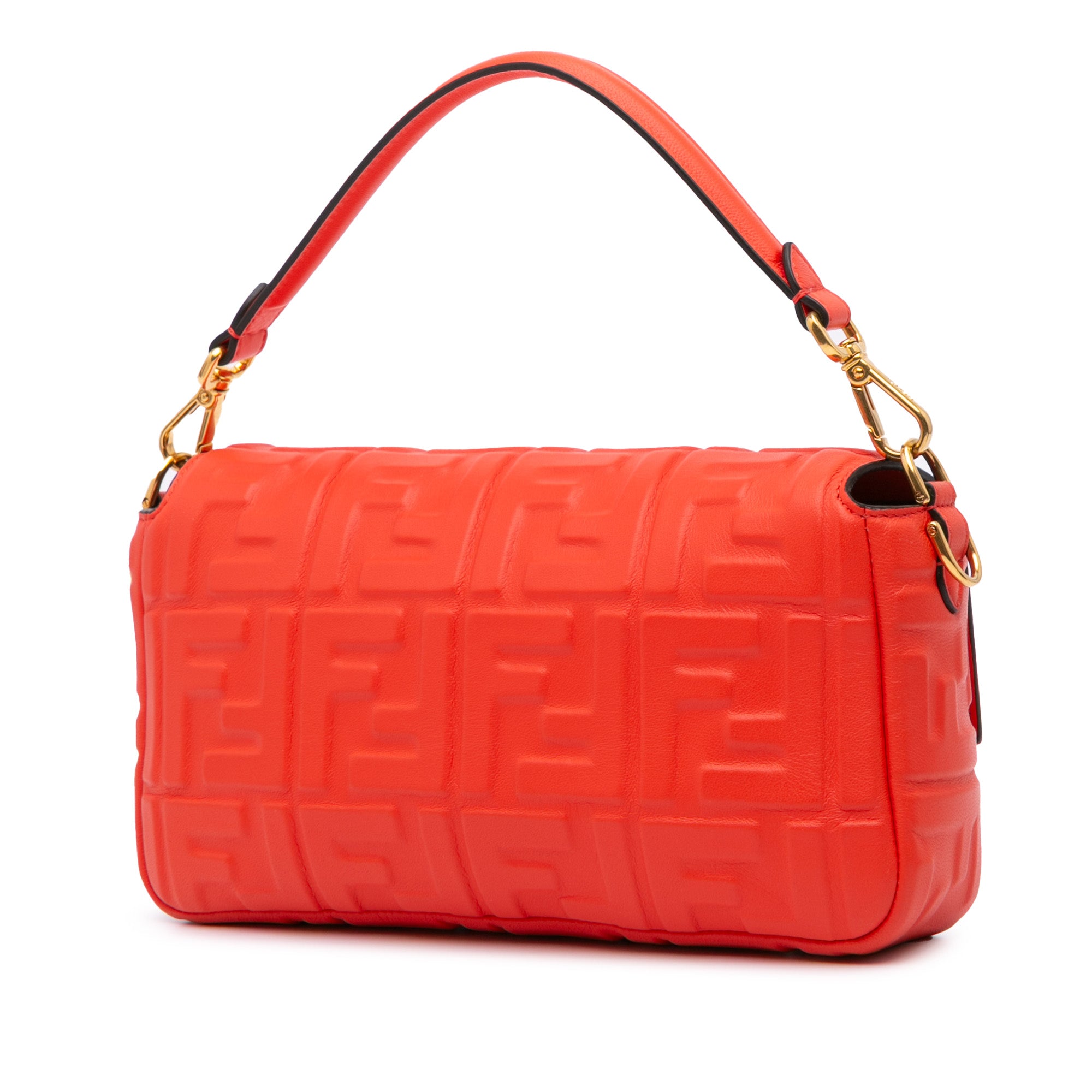 Fendi Zucca Embossed Leather Baguette Satchel - image 2
