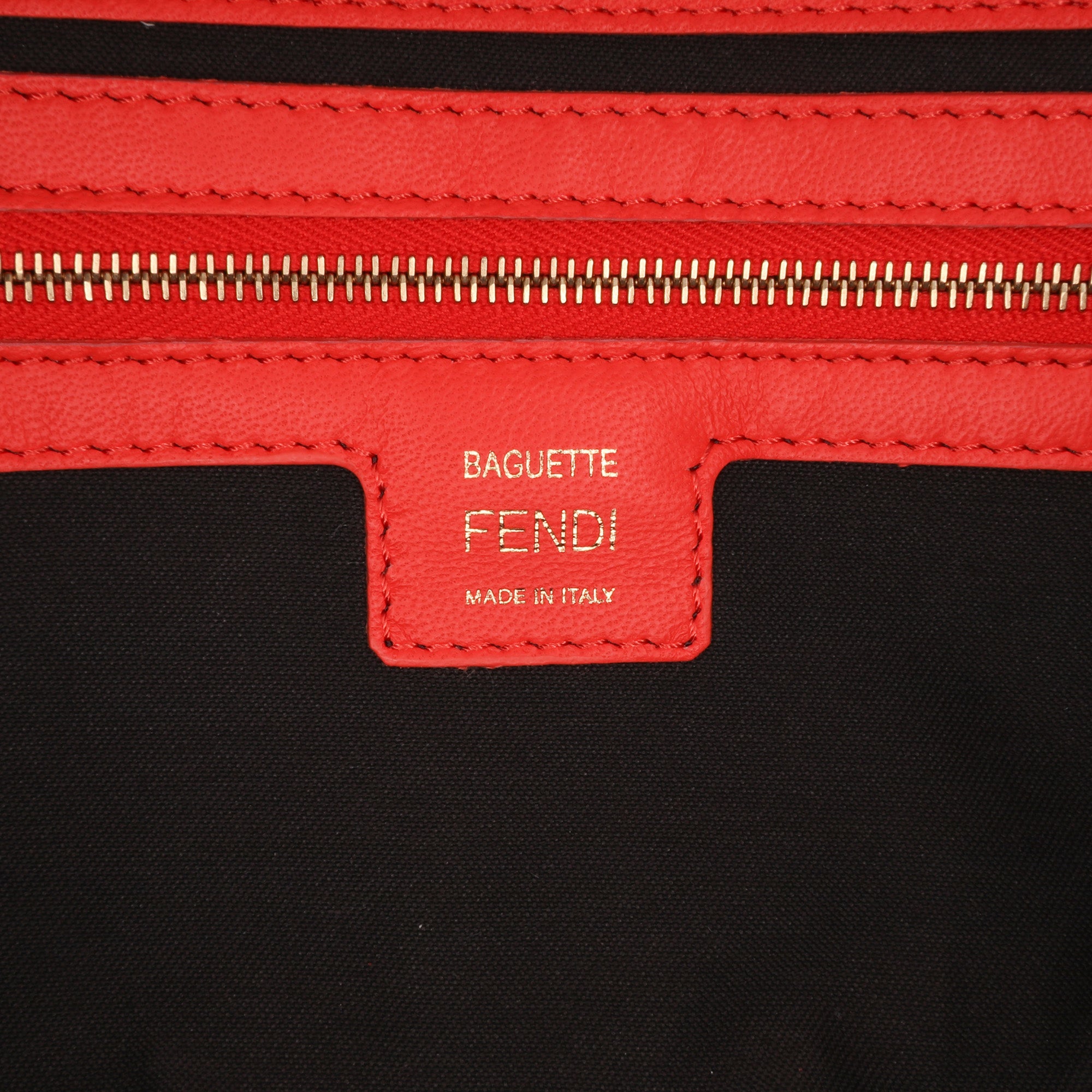 Fendi Zucca Embossed Leather Baguette Satchel - image 5