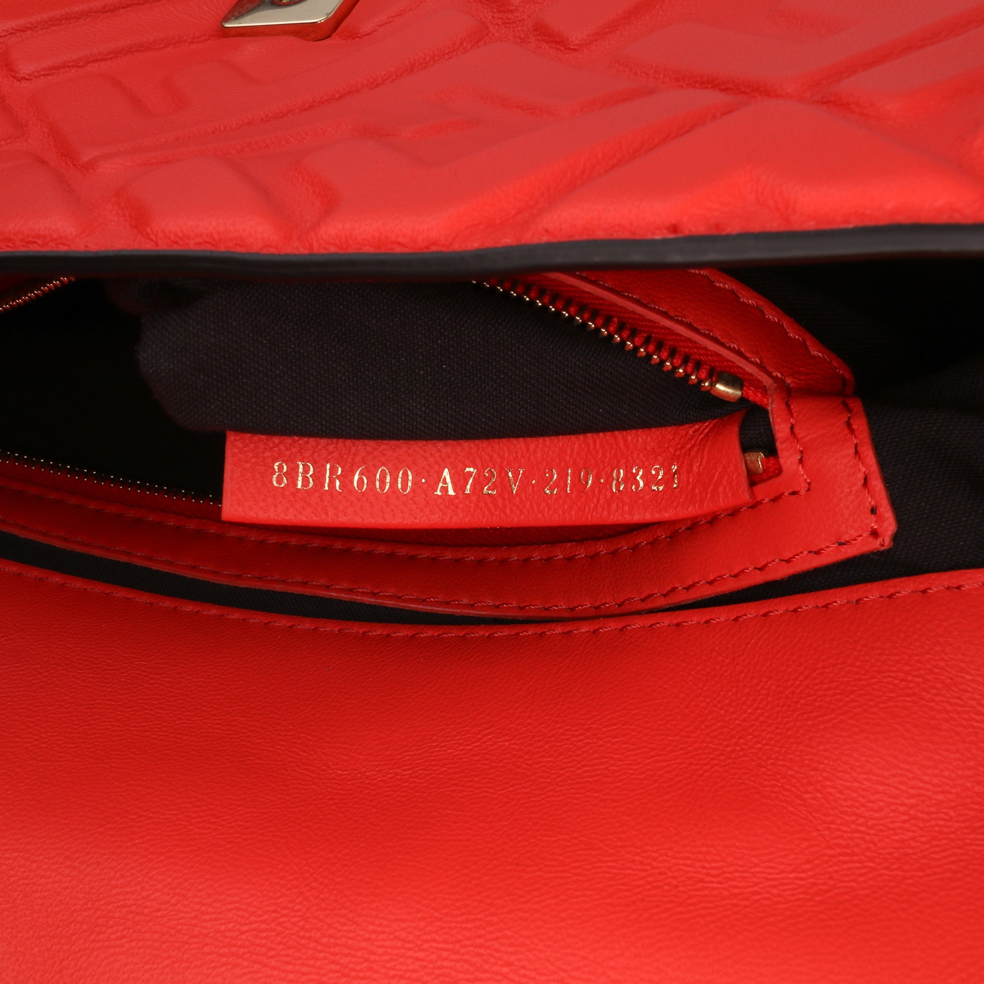 Fendi Zucca Embossed Leather Baguette Satchel - image 6