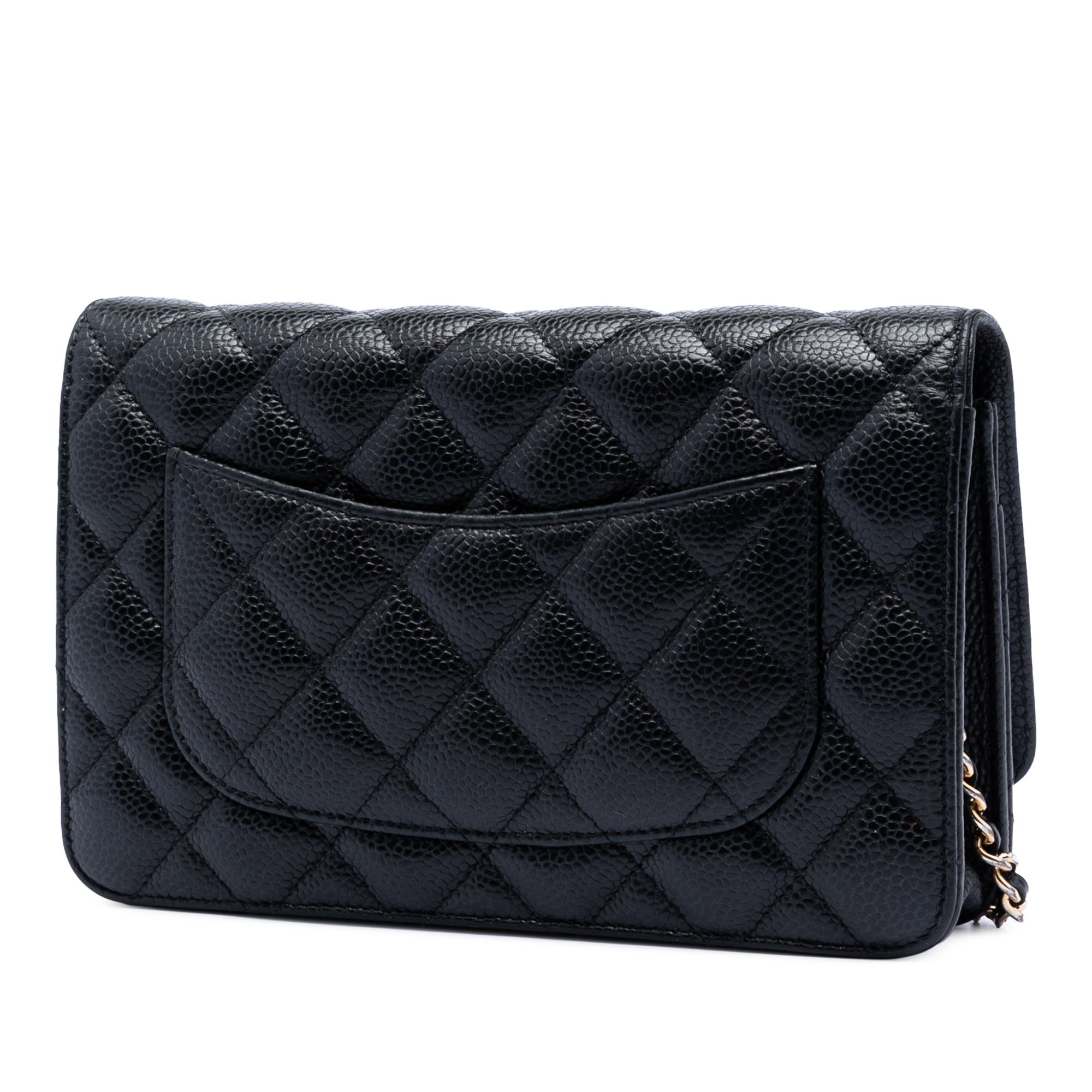 Chanel CC Quilted Caviar Wallet on Chain - image 2