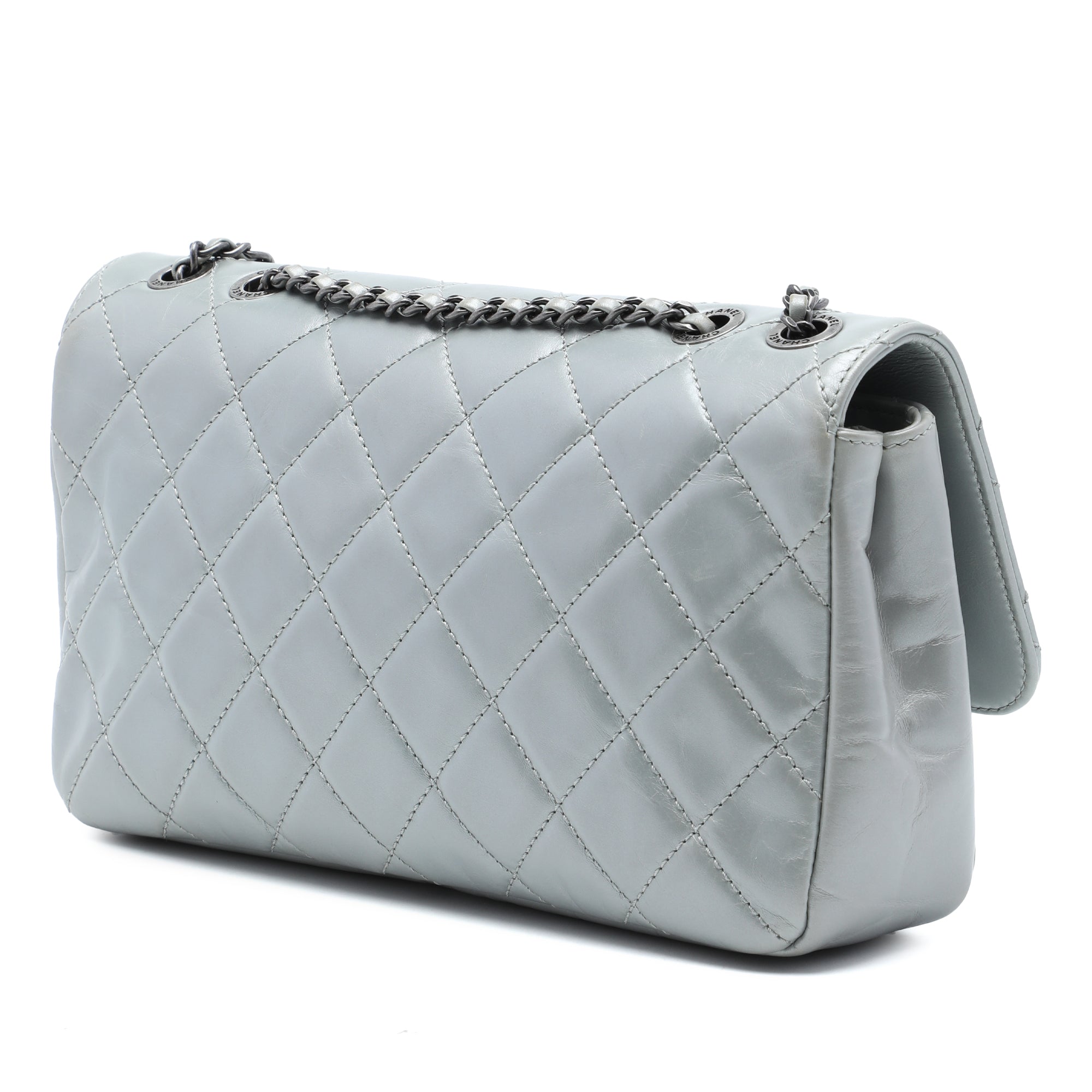 Chanel Medium Quilted Calfskin Coco Pleats Chain Flap - image 2