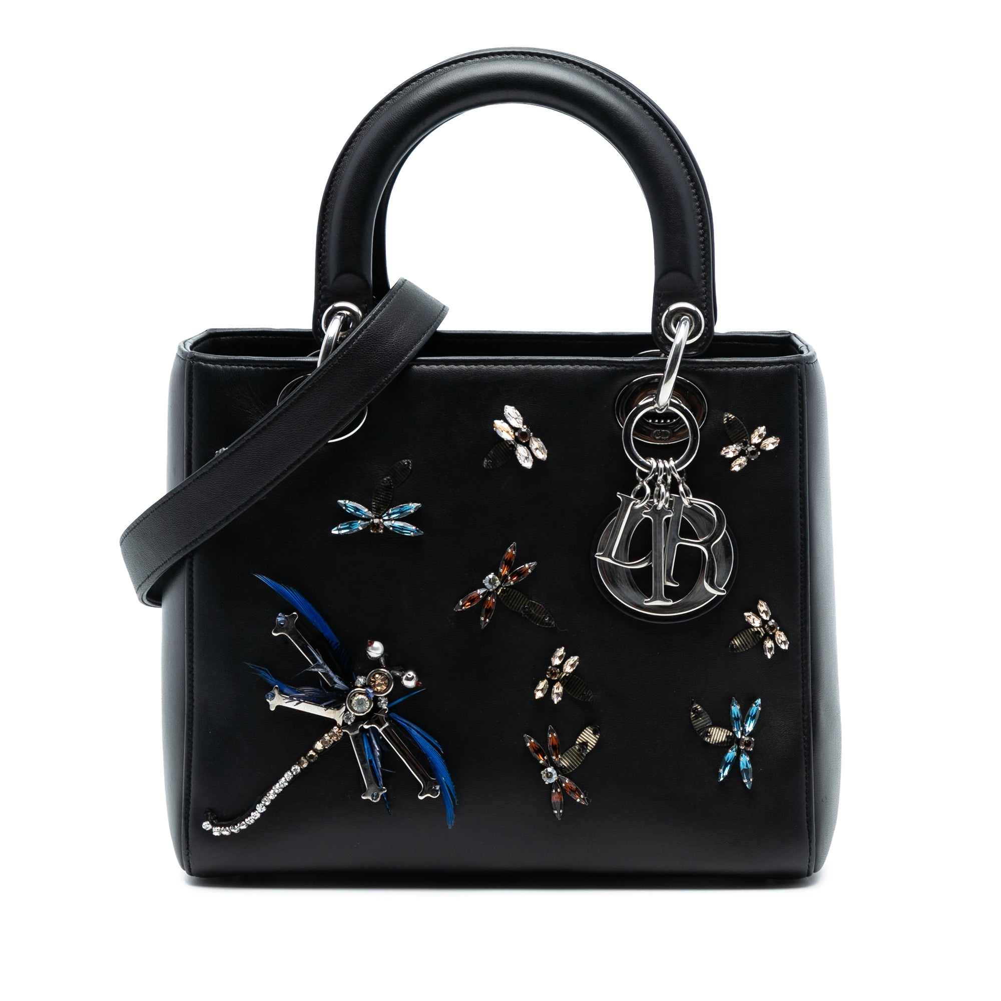 Dior Medium Calfskin Dragonfly Embellished Lady Dior - image 1