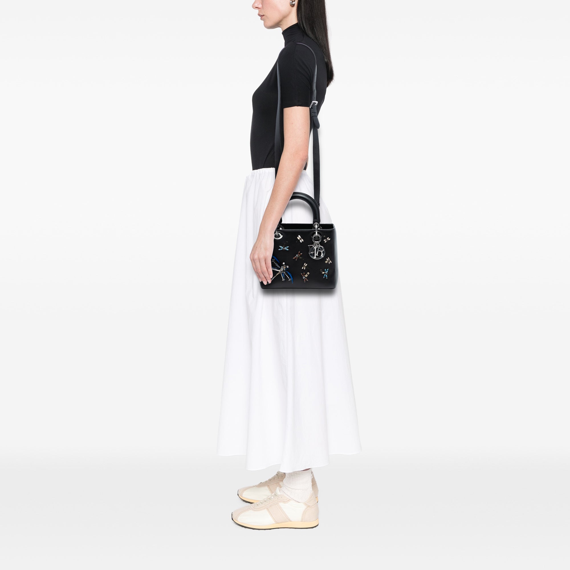 Dior Medium Calfskin Dragonfly Embellished Lady Dior - image 7