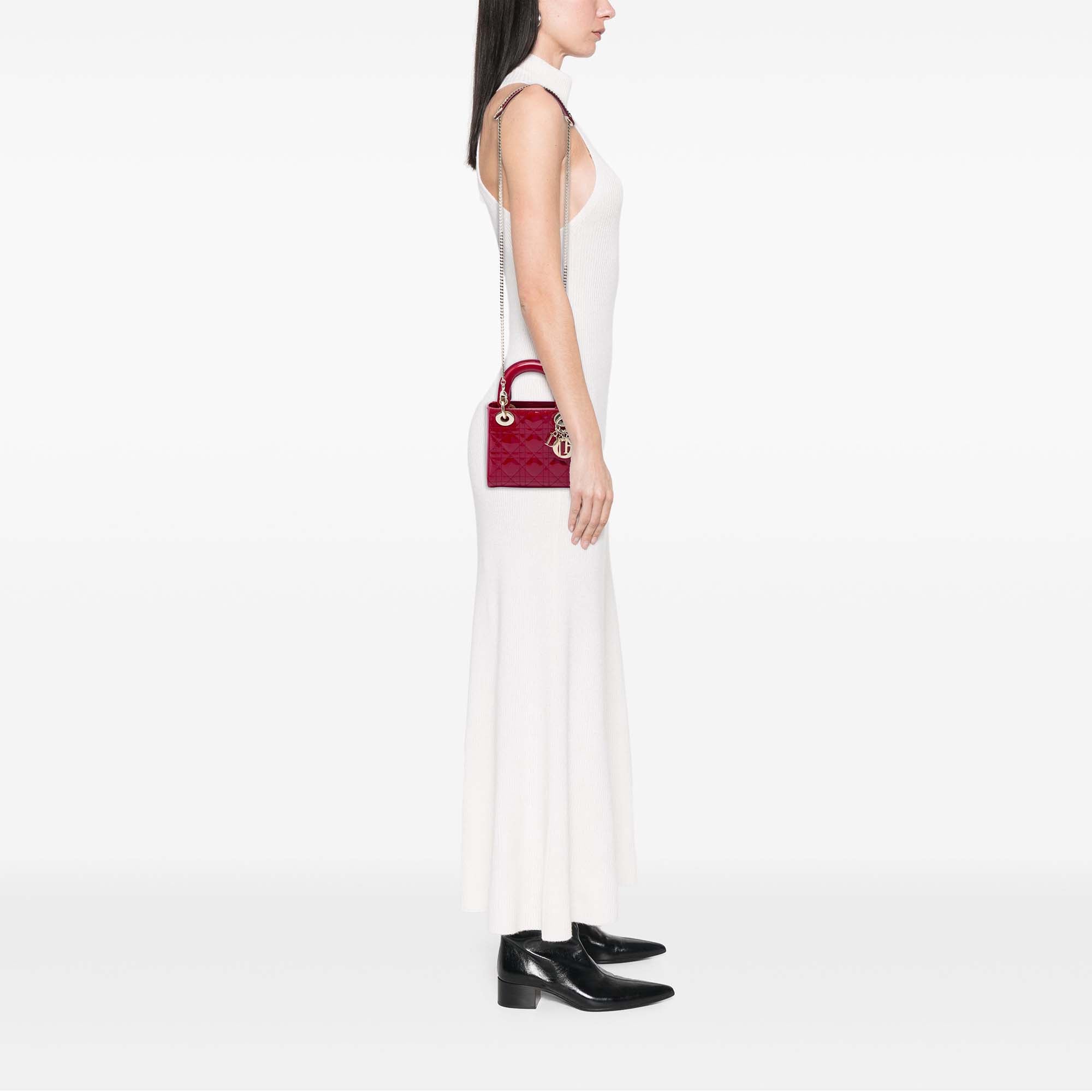 Dior Mini Patent Cannage Lady Dior - image 5