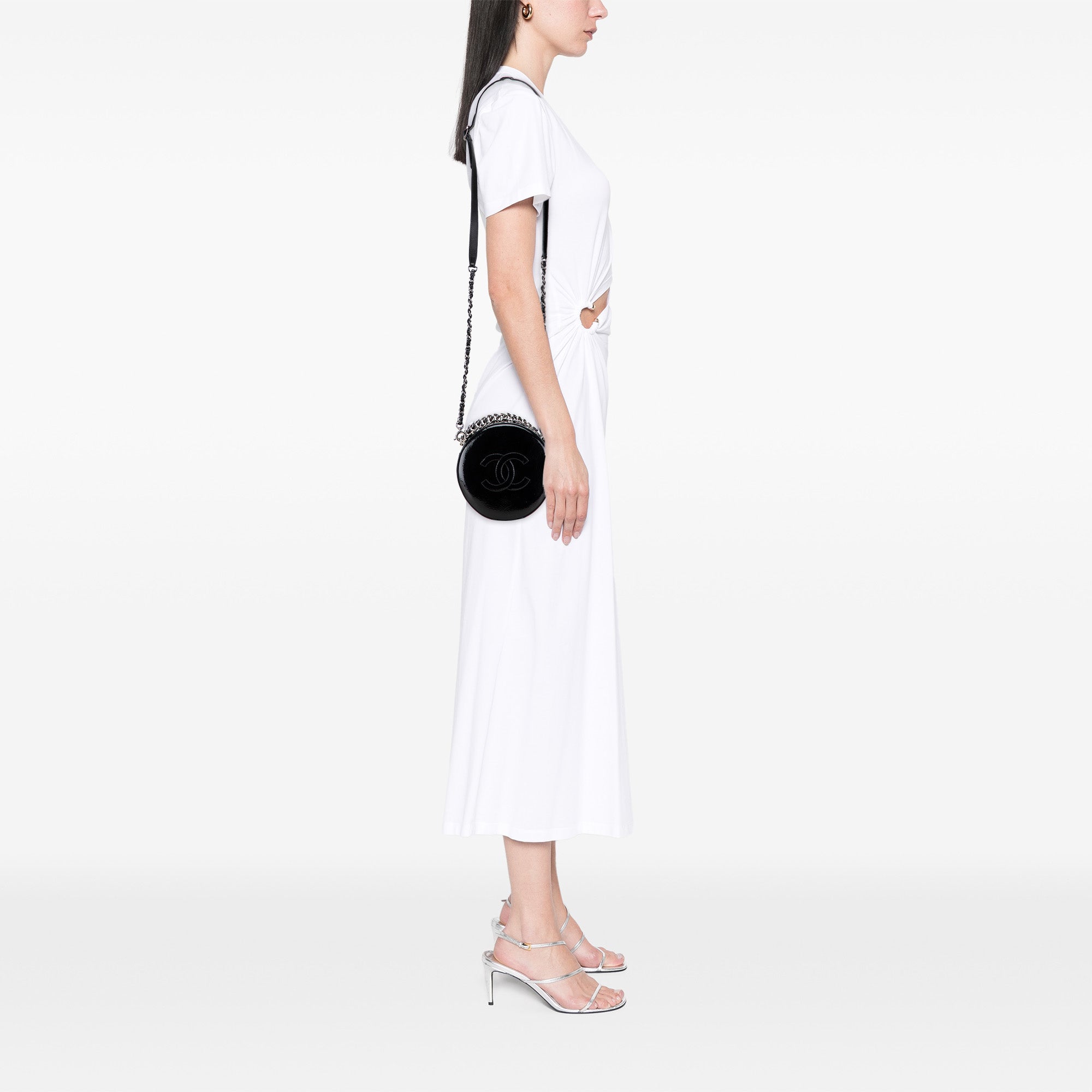 Chanel Patent Round As Earth Bag - image 10