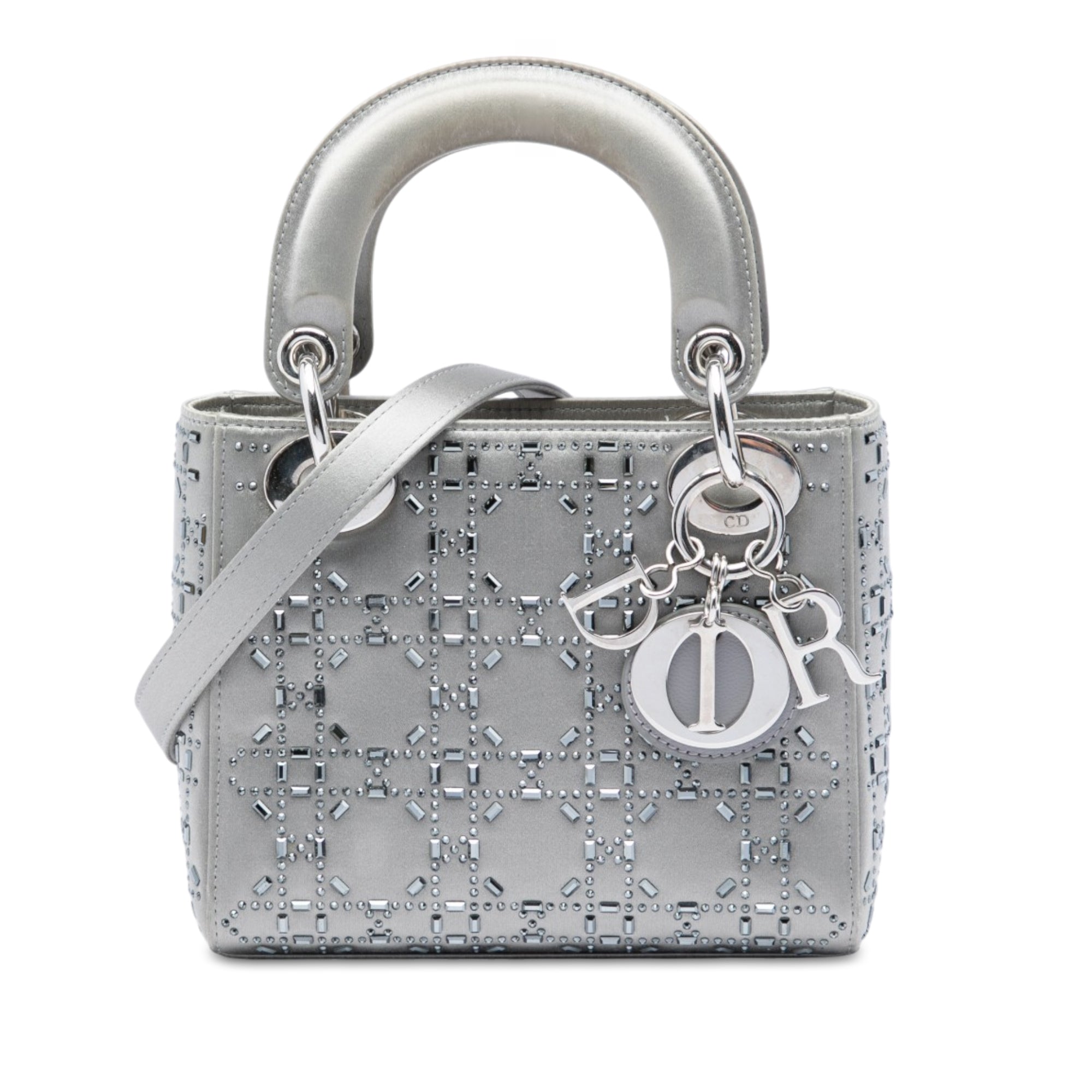 Dior Mini Satin Cannage Crystal Embellished Lady Dior - image 1