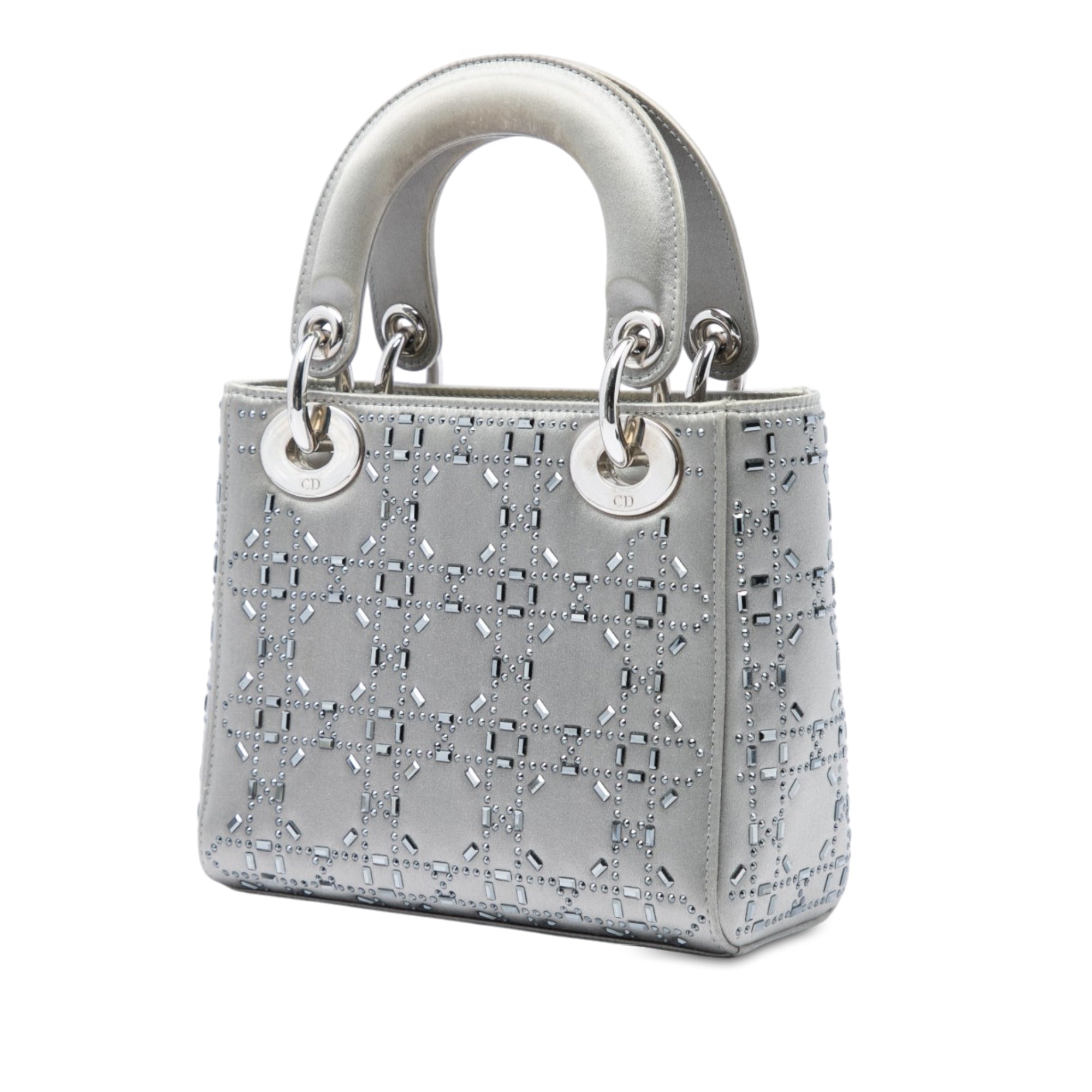 Dior Mini Satin Cannage Crystal Embellished Lady Dior - image 2