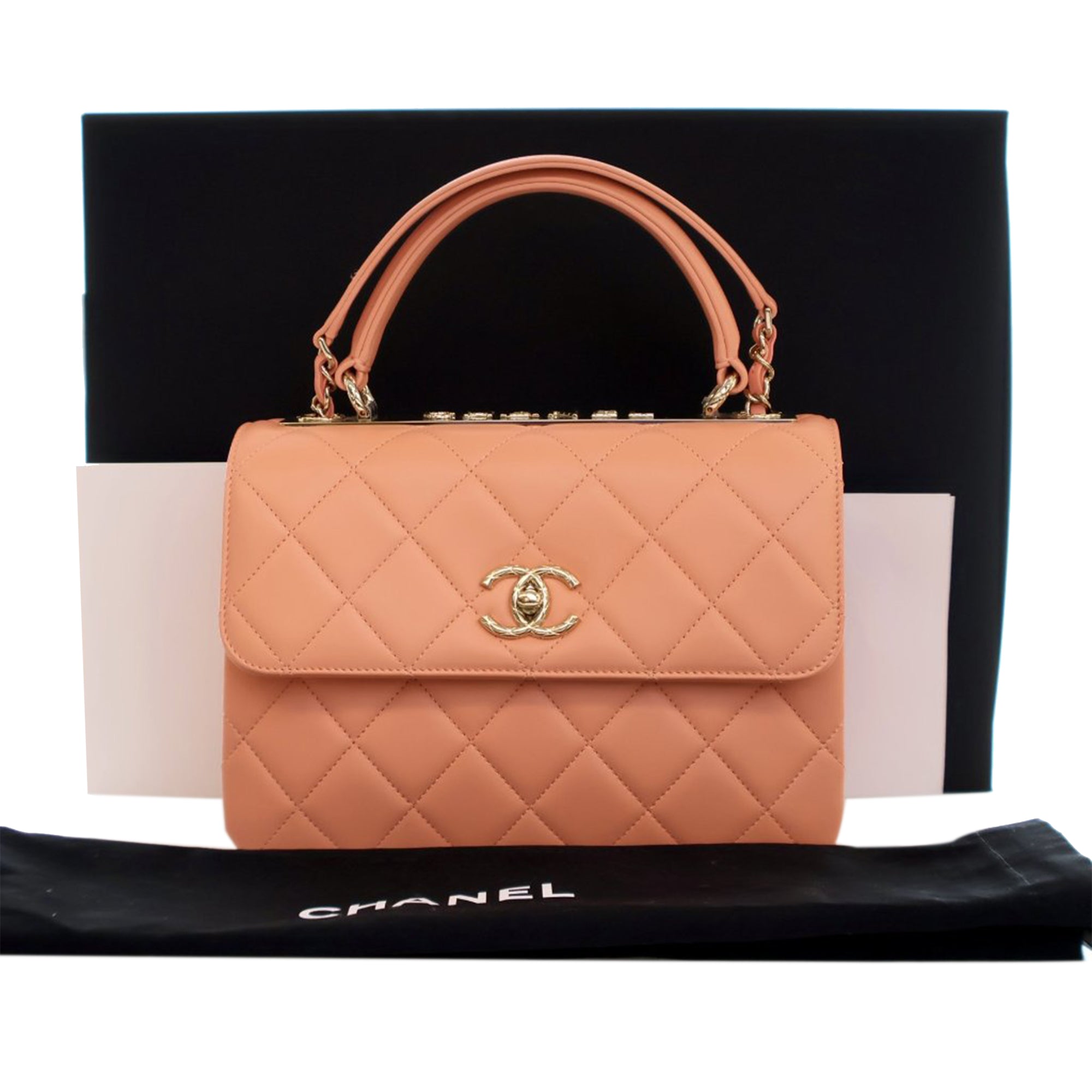 Chanel Small Lambskin Trendy CC Top Handle Bag - image 13