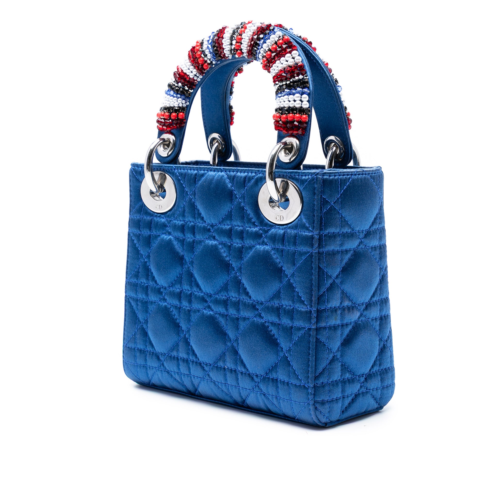 Dior Mini Satin Cannage Beaded Handle Lady Dior - image 2