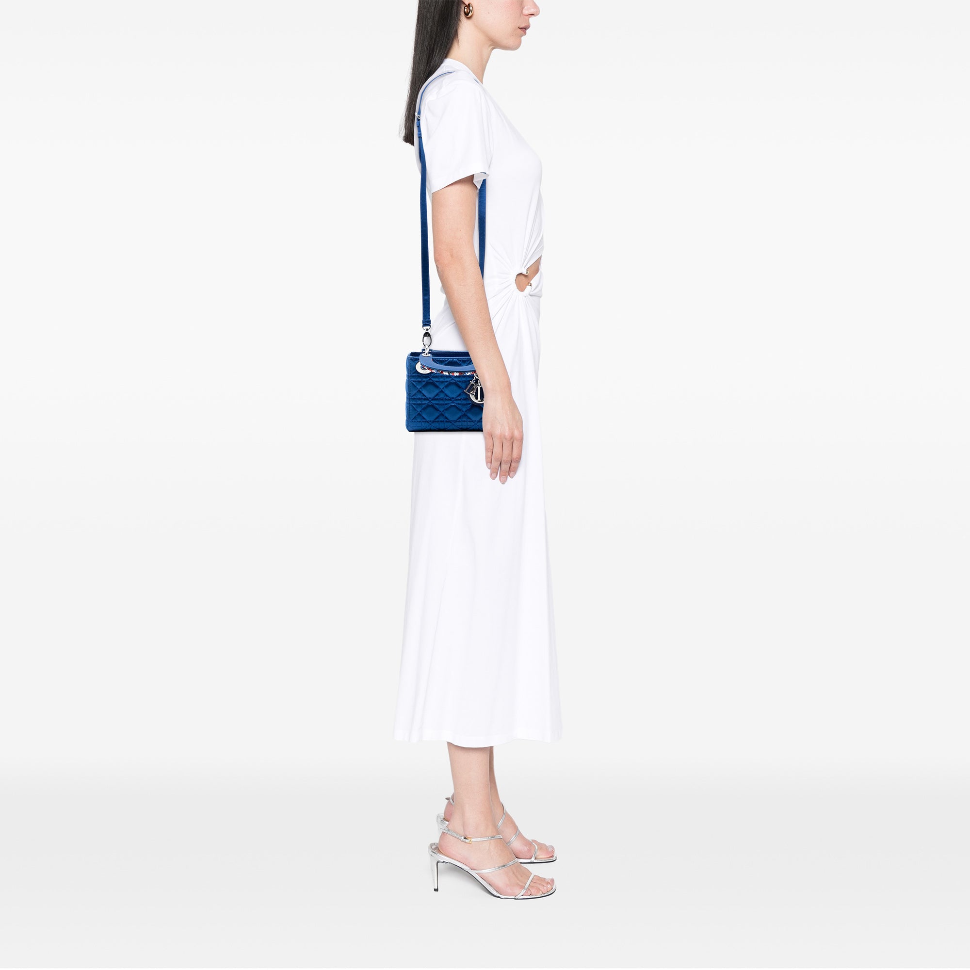 Dior Mini Satin Cannage Beaded Handle Lady Dior - image 7