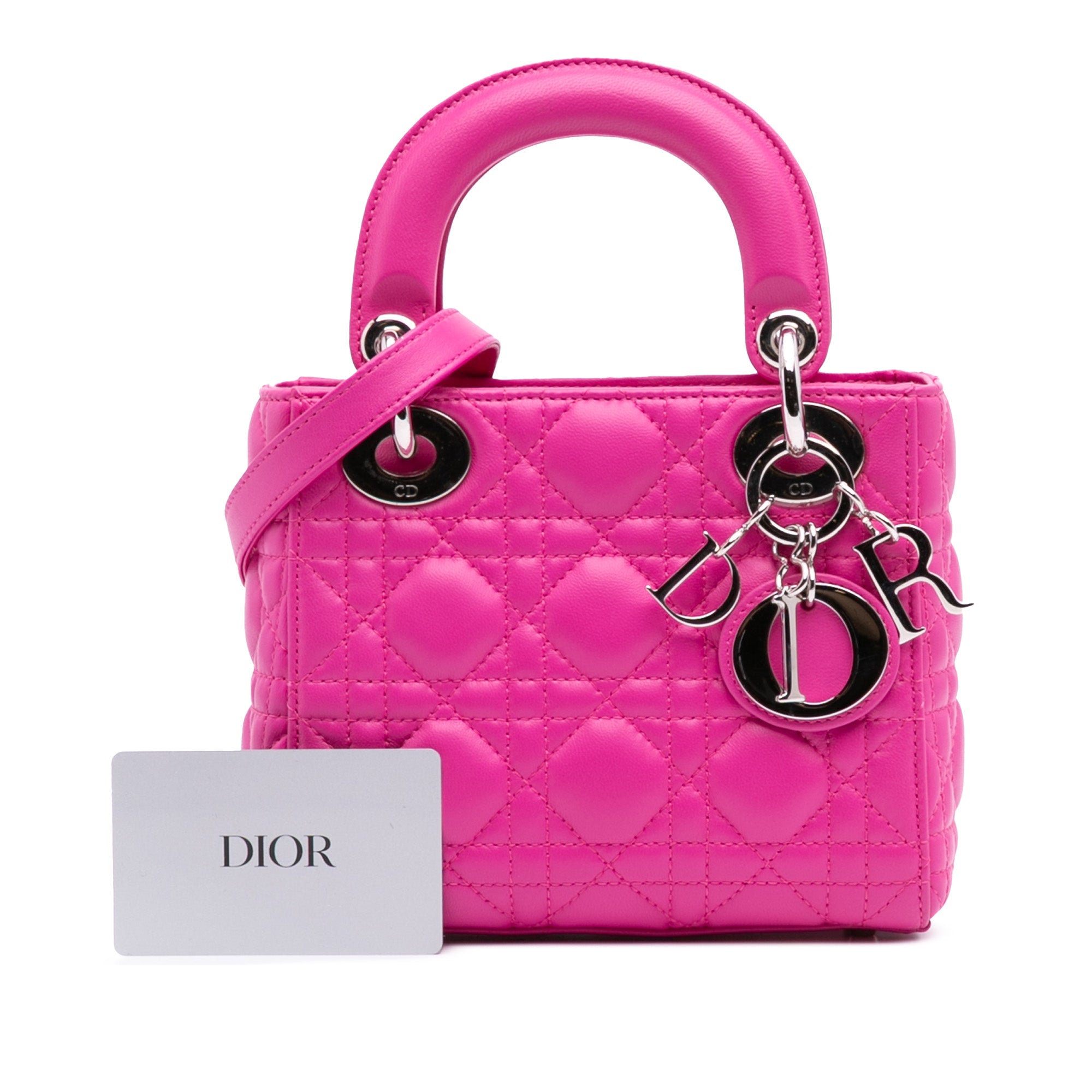 Dior Mini Lambskin Cannage Lady Dior - image 12