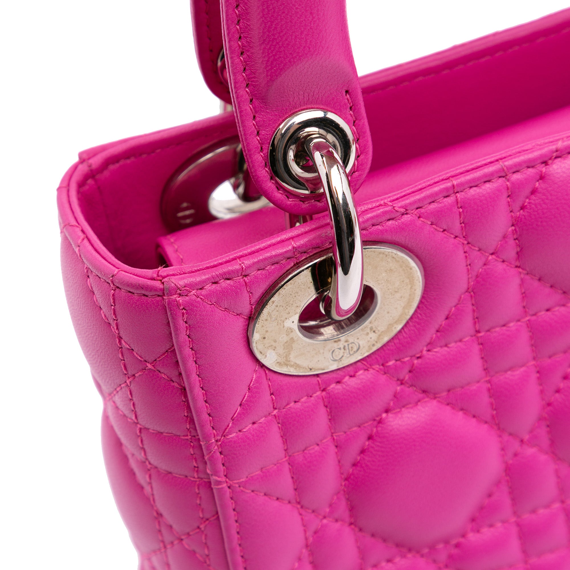 Dior Mini Lambskin Cannage Lady Dior - image 9