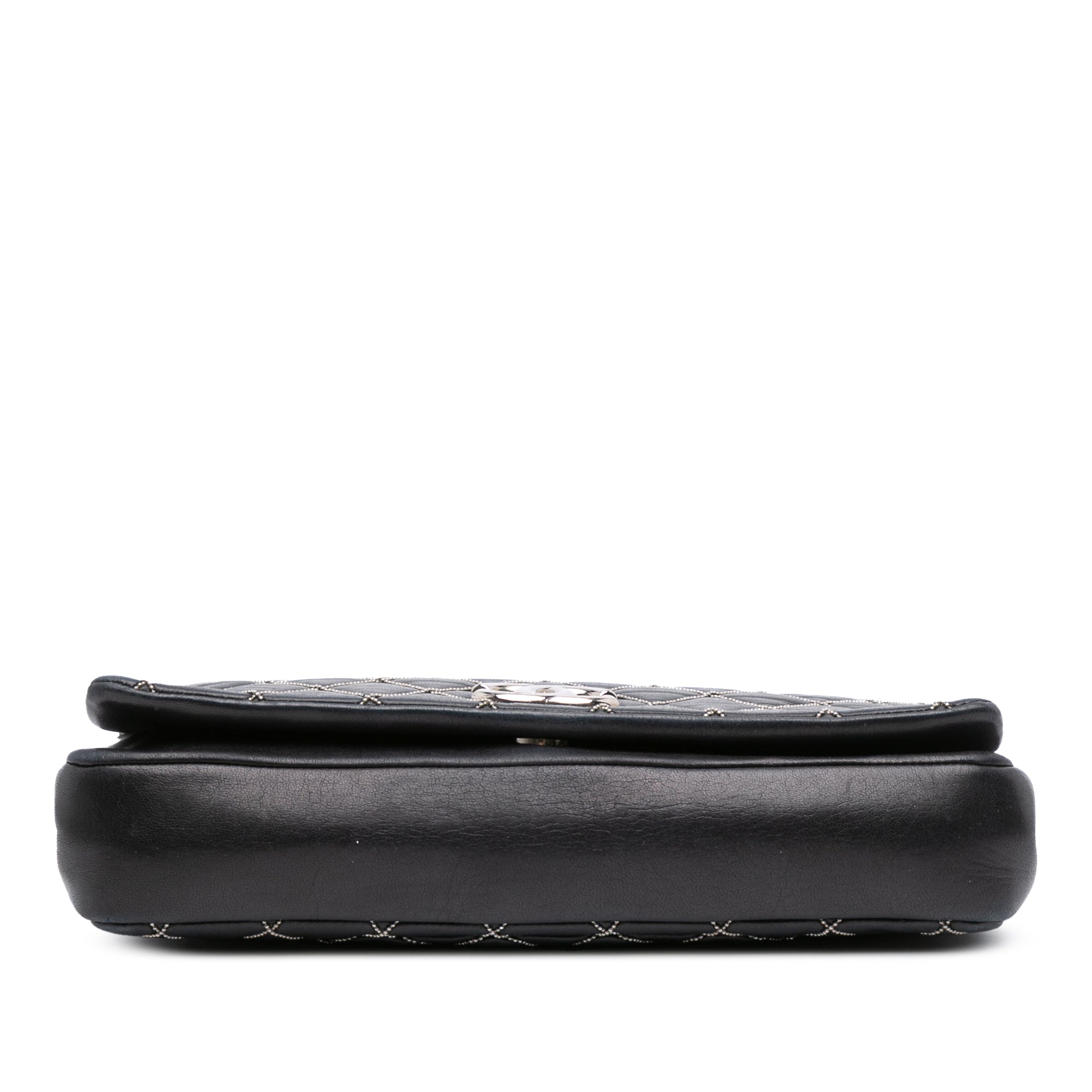 Chanel Quilted Lambskin Studded Metal Beauty Flap - image 3