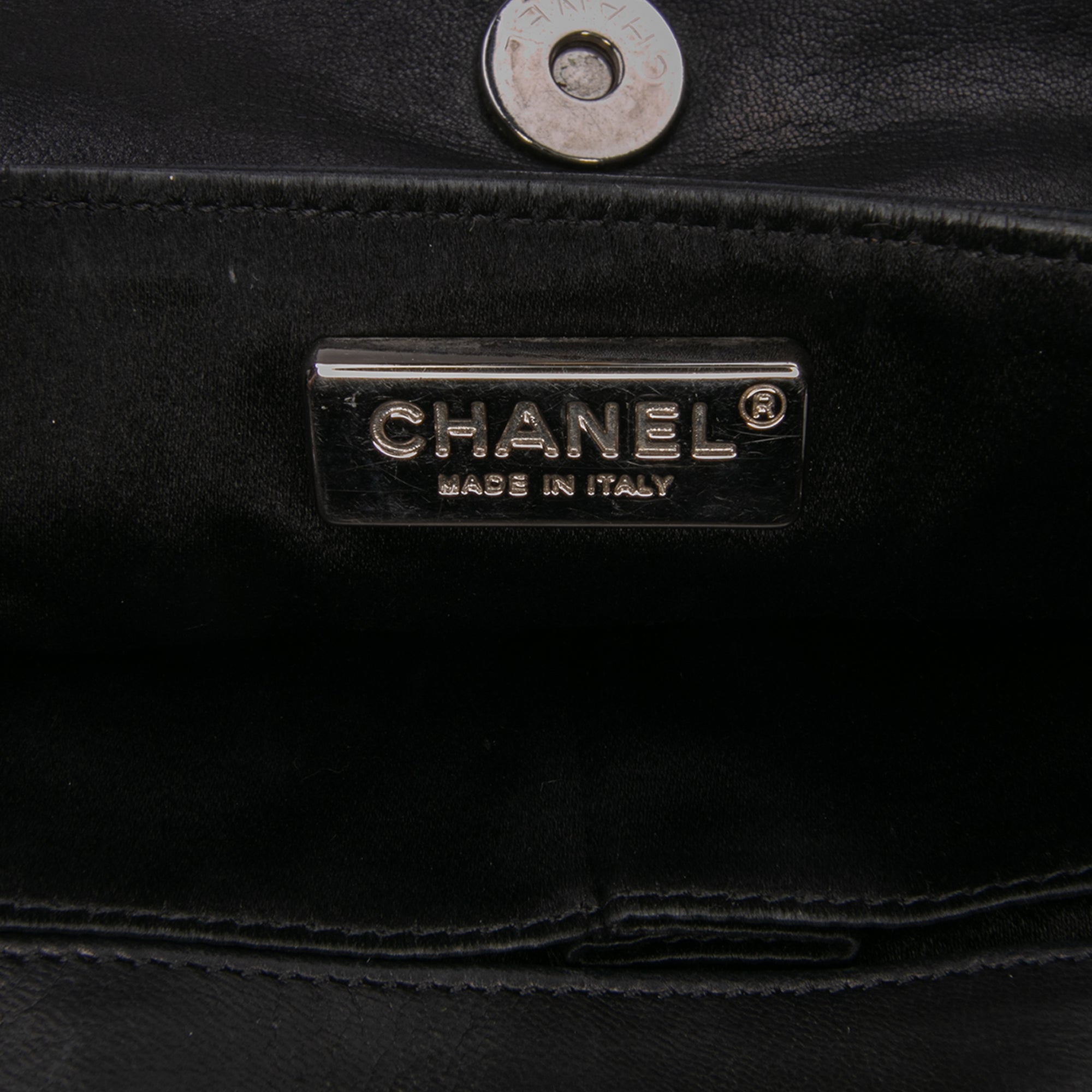 Chanel Quilted Lambskin Studded Metal Beauty Flap - image 5