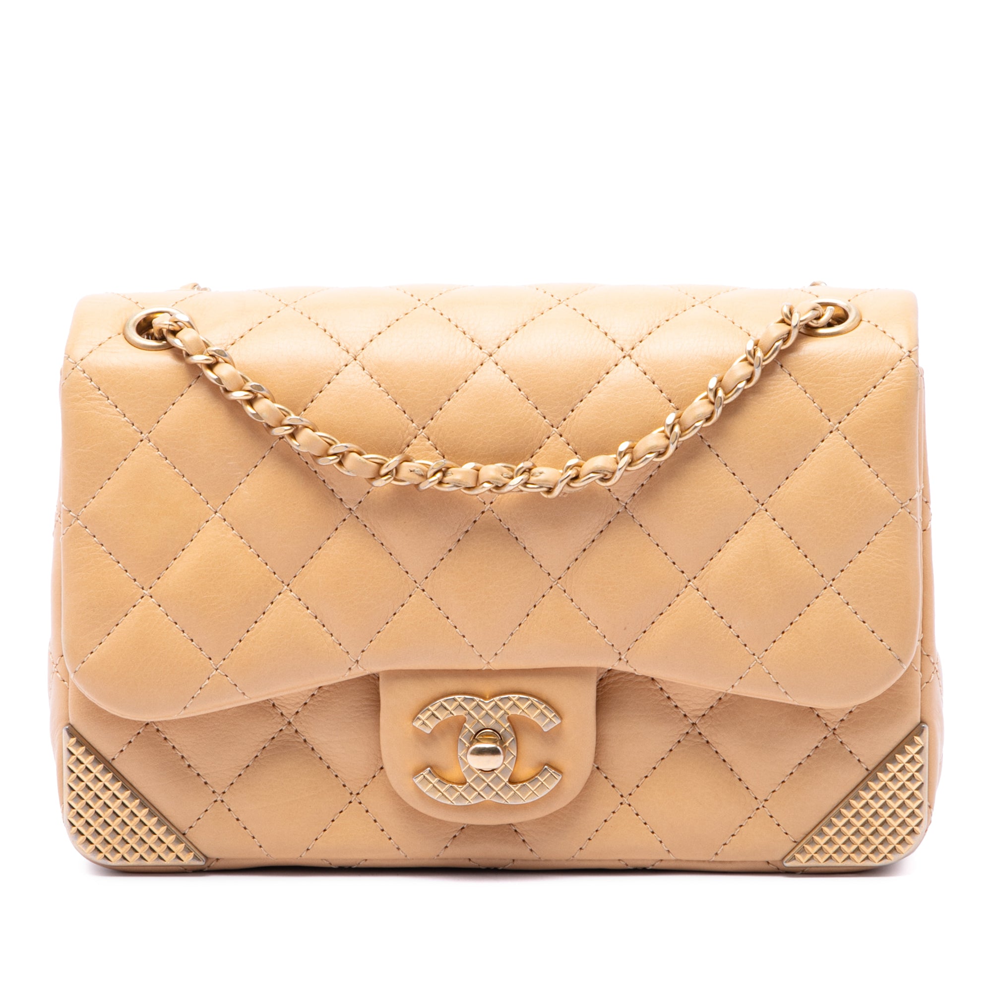 Chanel Mini Quilted Calfskin Rock The Corner Flap - image 1