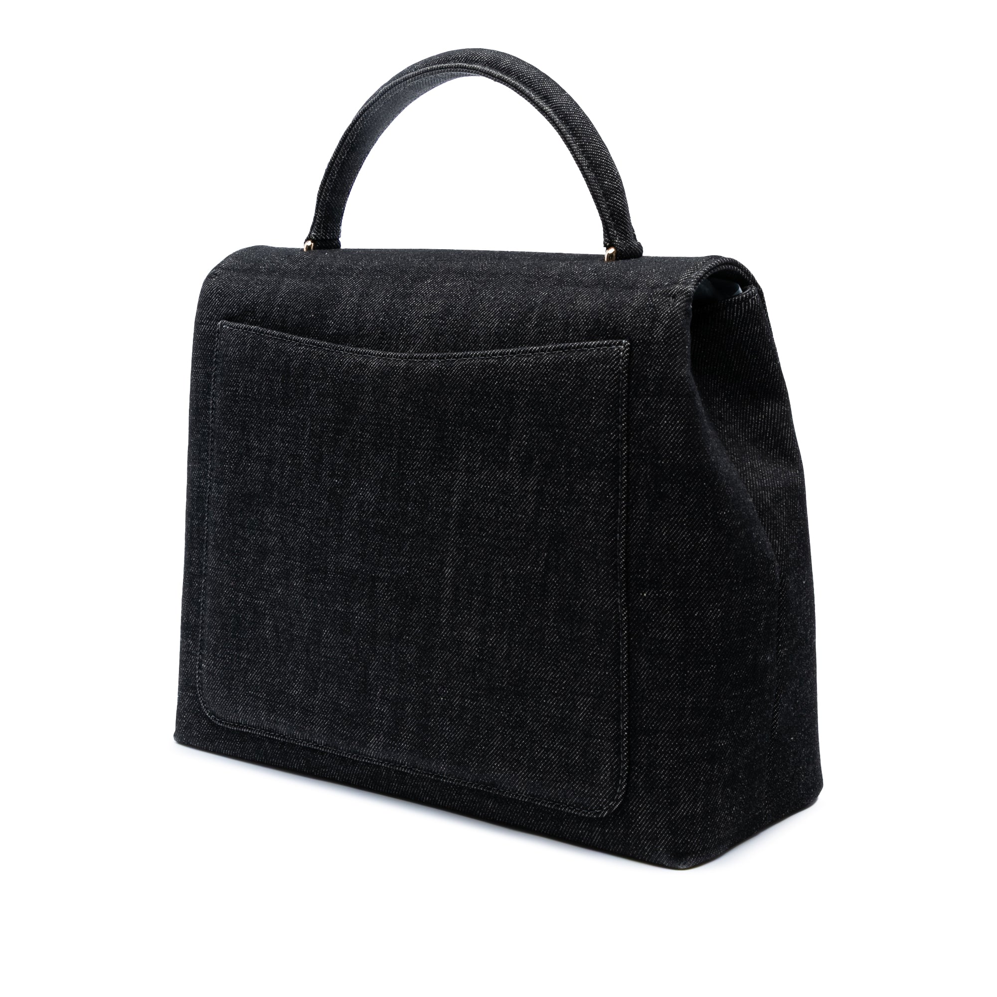 Chanel CC Denim Kelly Top Handle Bag - image 2