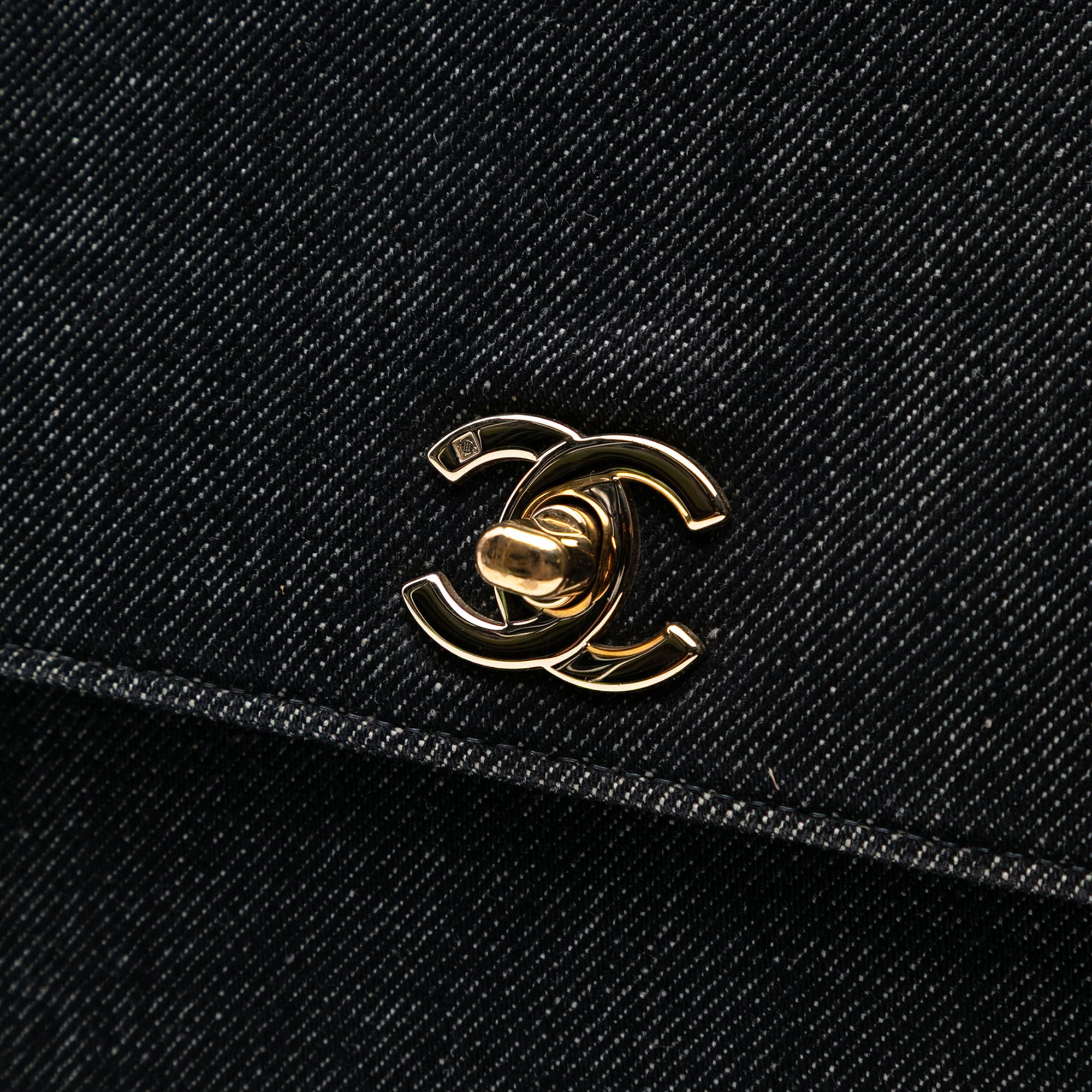 Chanel CC Denim Kelly Top Handle Bag - image 5