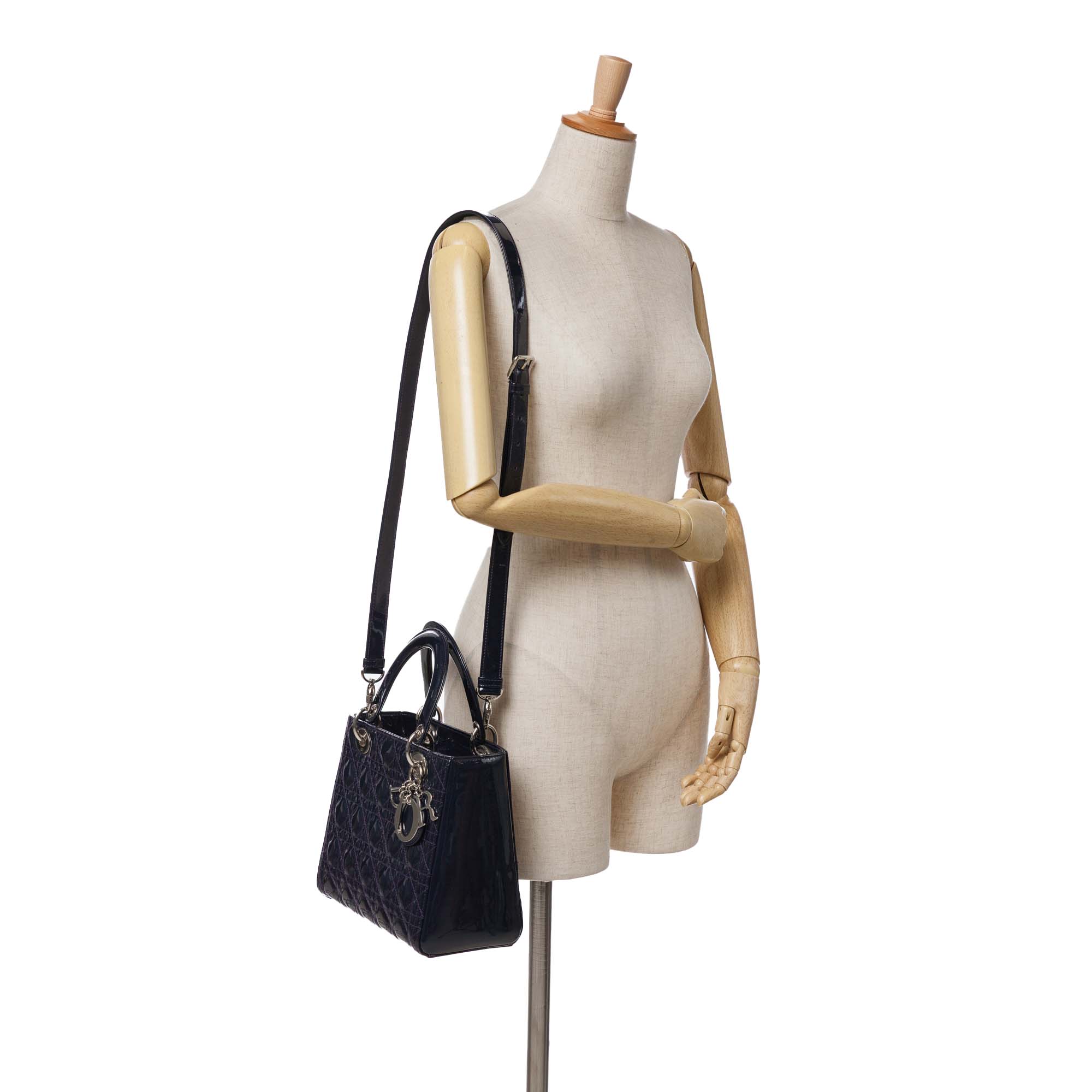 Dior Medium Patent Cannage Lady Dior - image 10