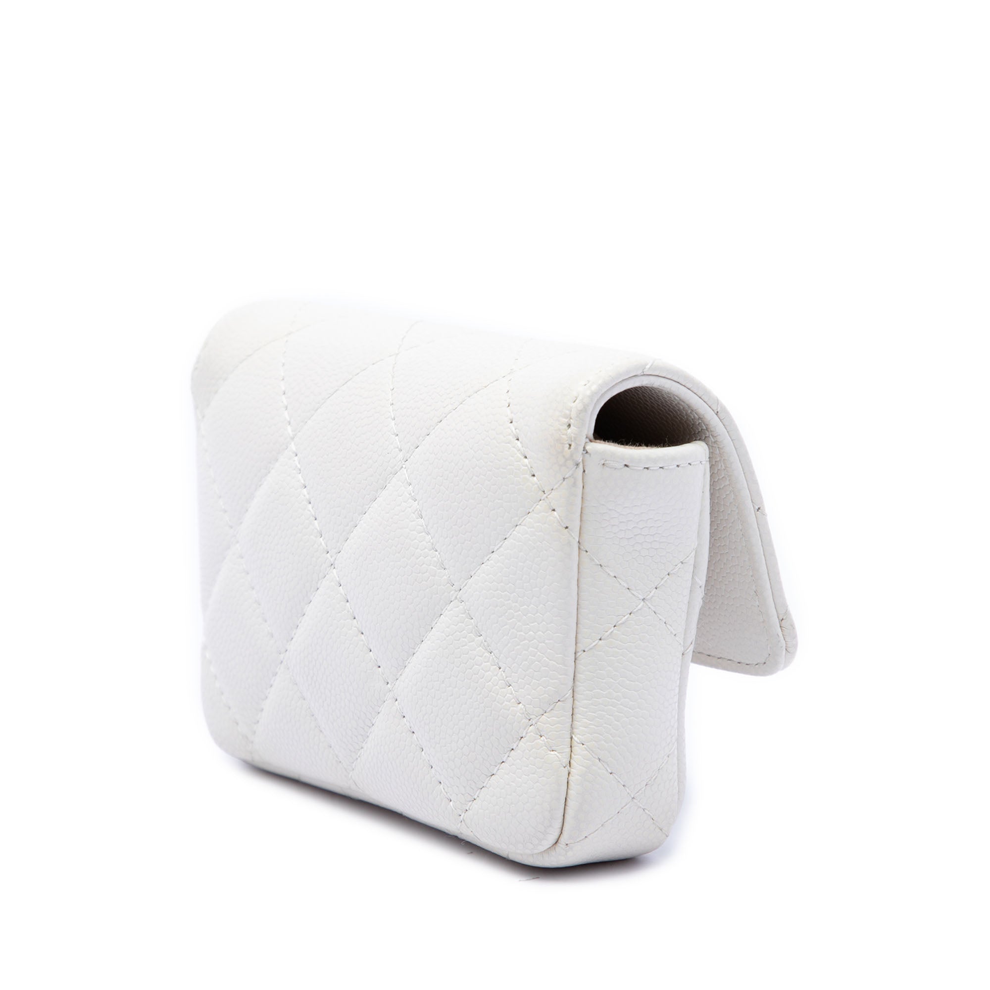 Chanel Quilted Caviar Twist Your Buttons Flap Chain Belt Bag - image 2