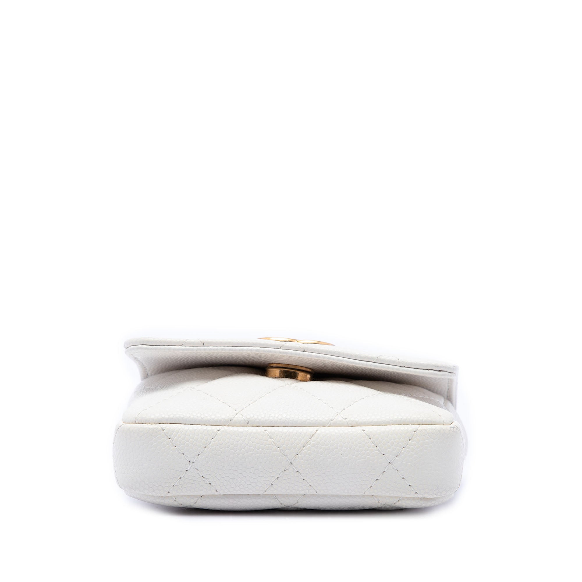 Chanel Quilted Caviar Twist Your Buttons Flap Chain Belt Bag - image 3