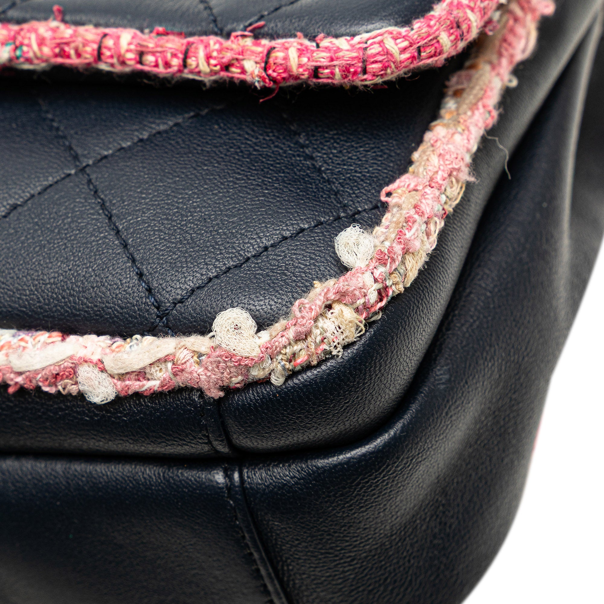 Chanel Quilted Lambskin and Tweed Elegant Trim Flap - image 11