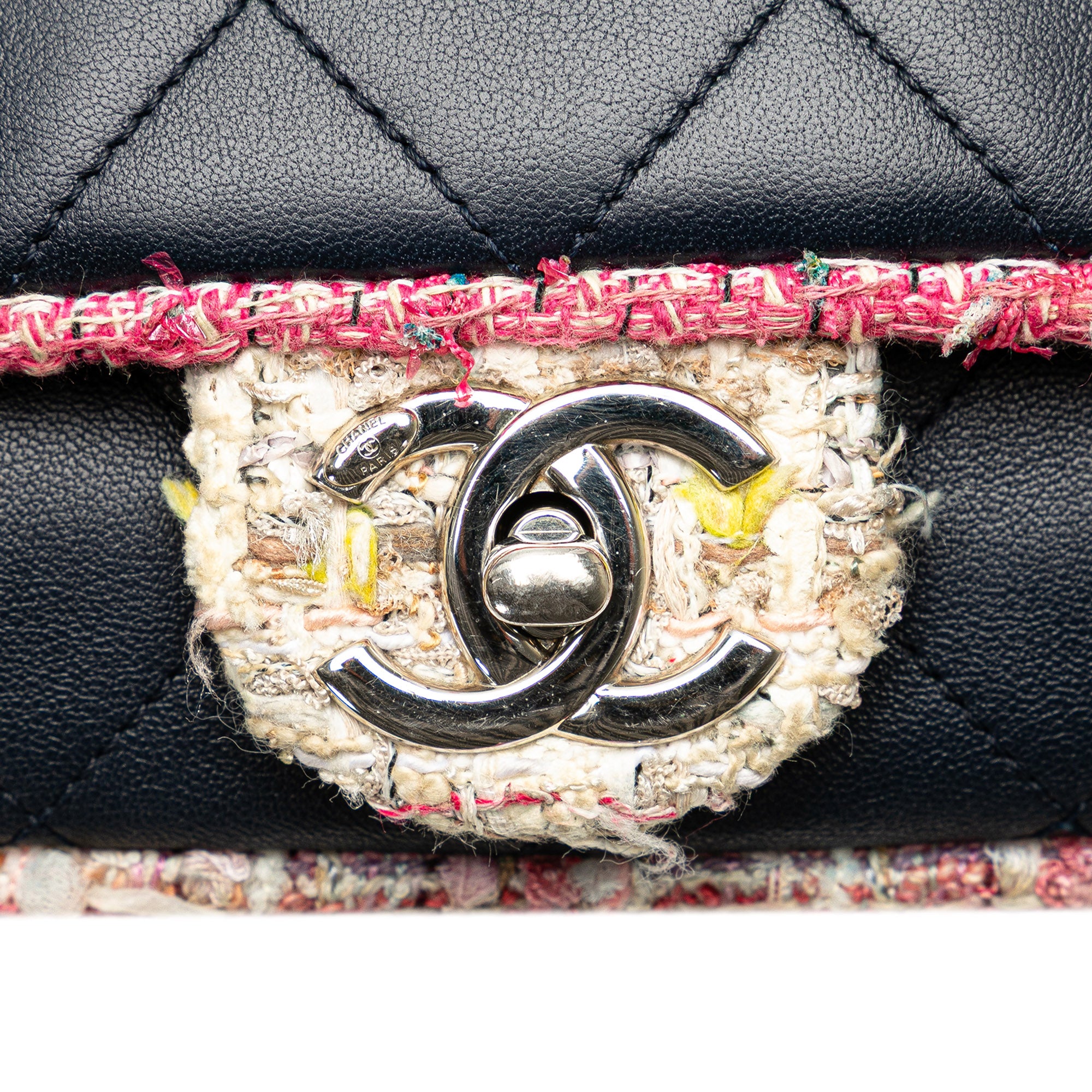 Chanel Quilted Lambskin and Tweed Elegant Trim Flap - image 13