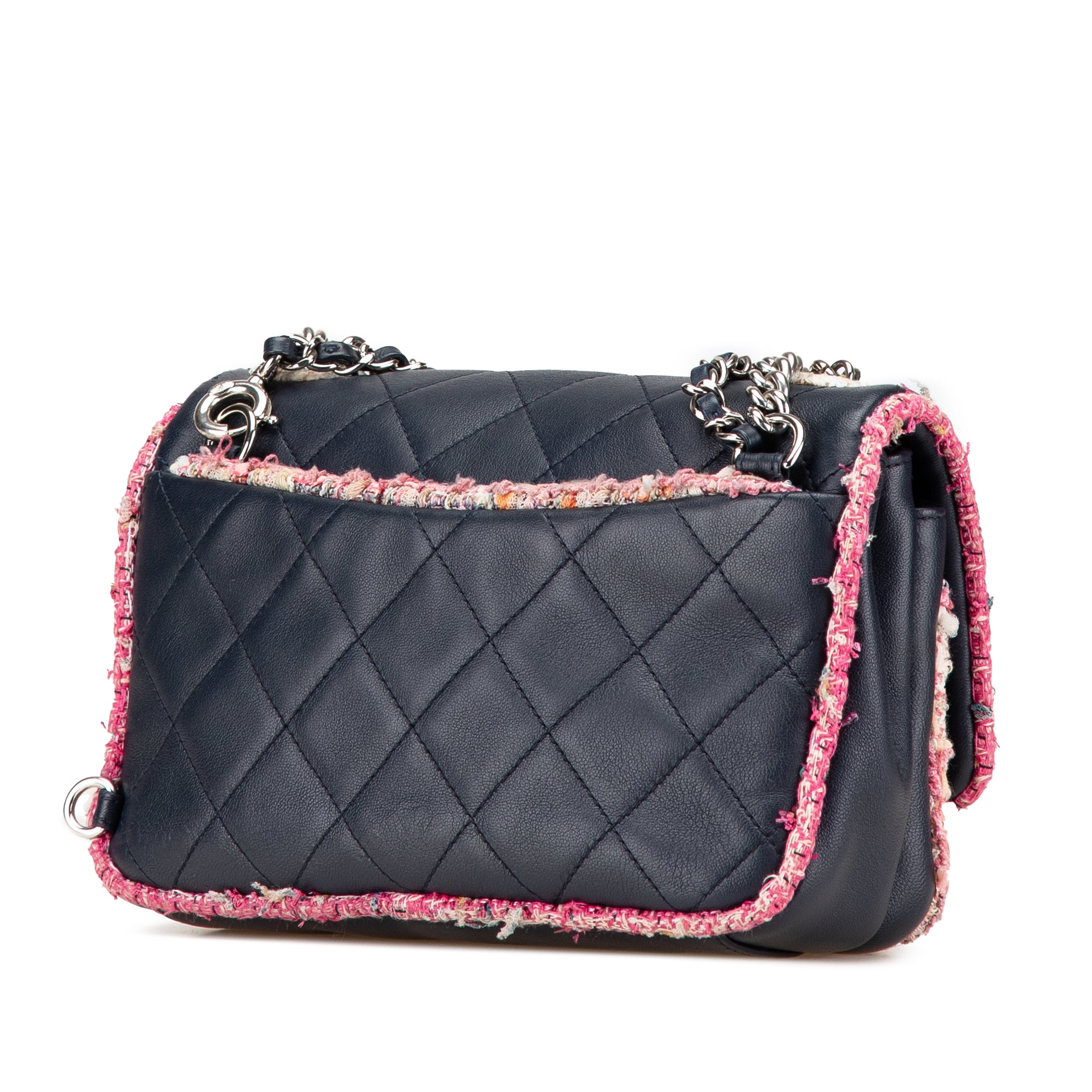 Chanel Quilted Lambskin and Tweed Elegant Trim Flap - image 2