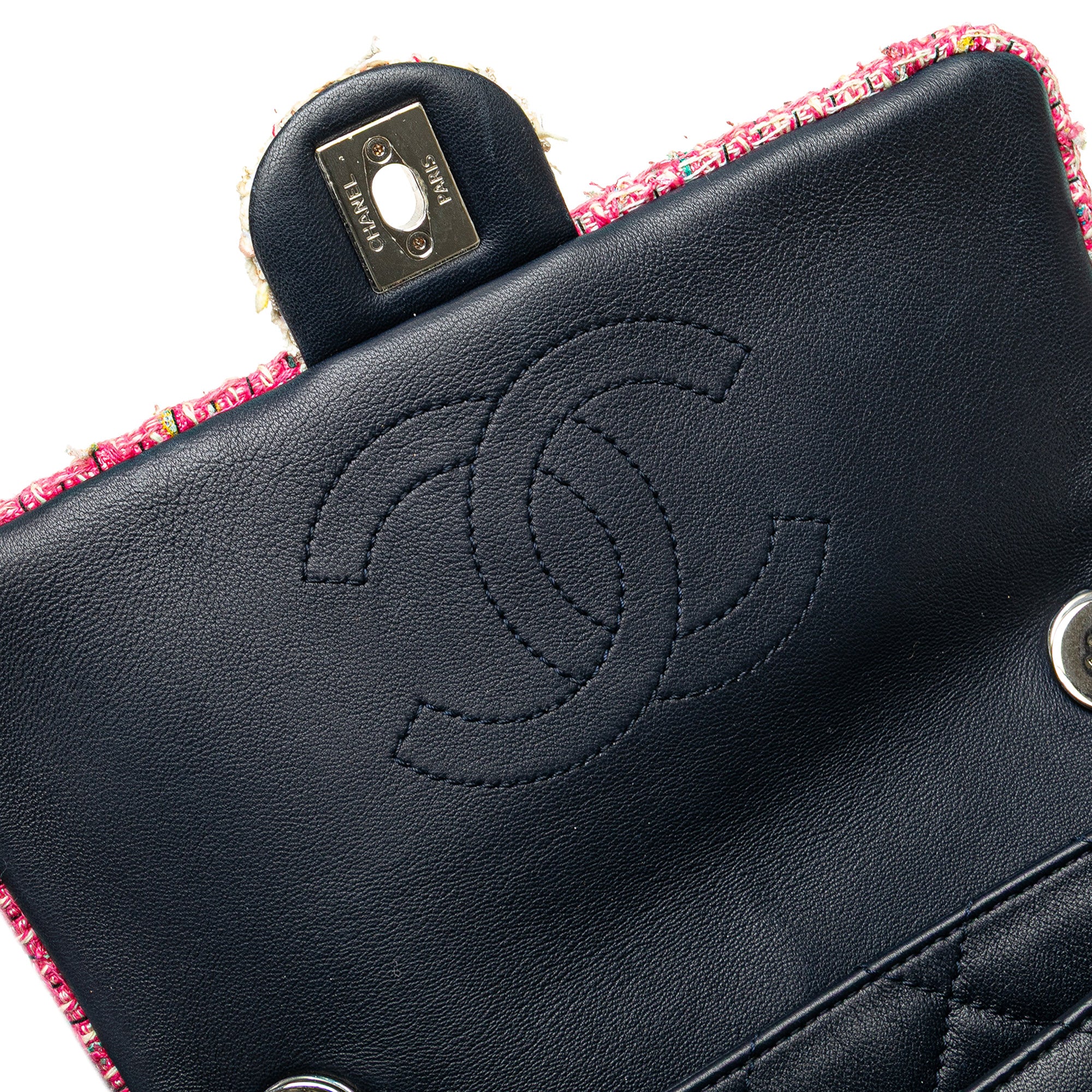 Chanel Quilted Lambskin and Tweed Elegant Trim Flap - image 8