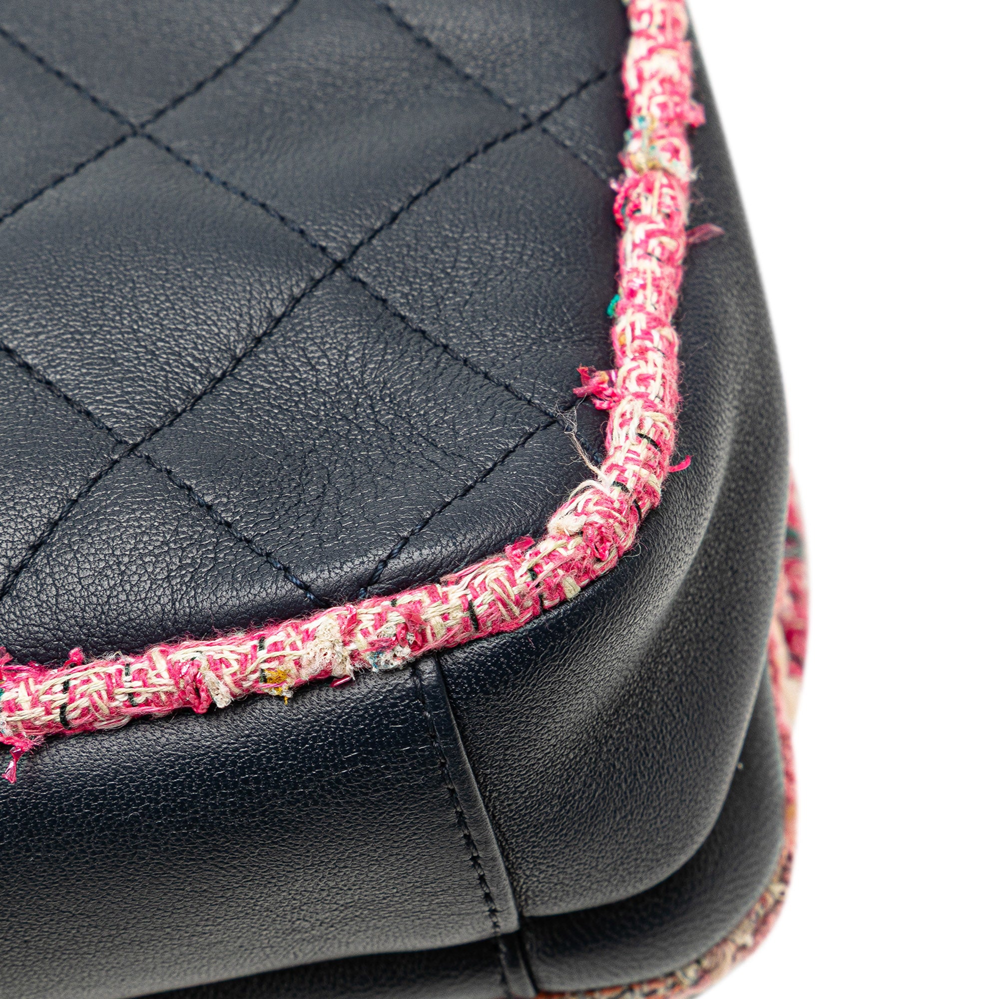 Chanel Quilted Lambskin and Tweed Elegant Trim Flap - image 9