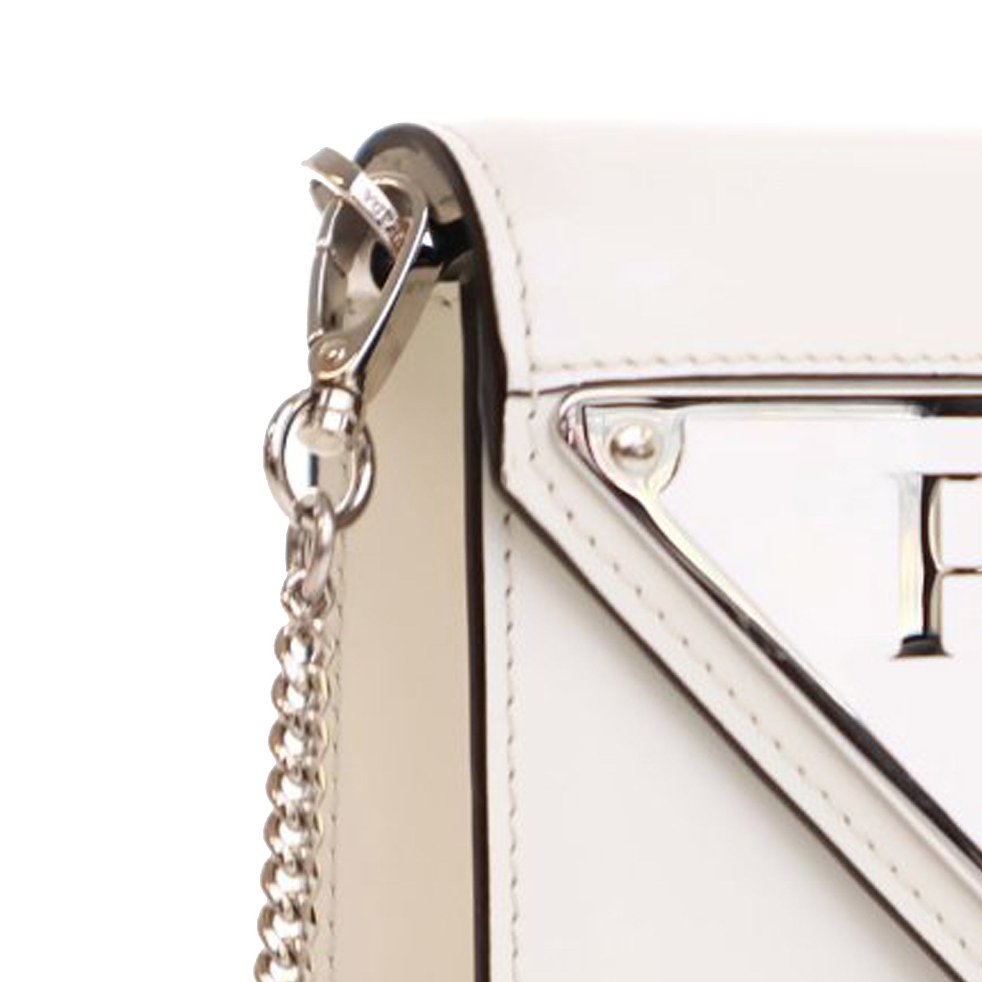 Prada Spazzolato Triangle Logo Plate Flap Chain Crossbody - image 9