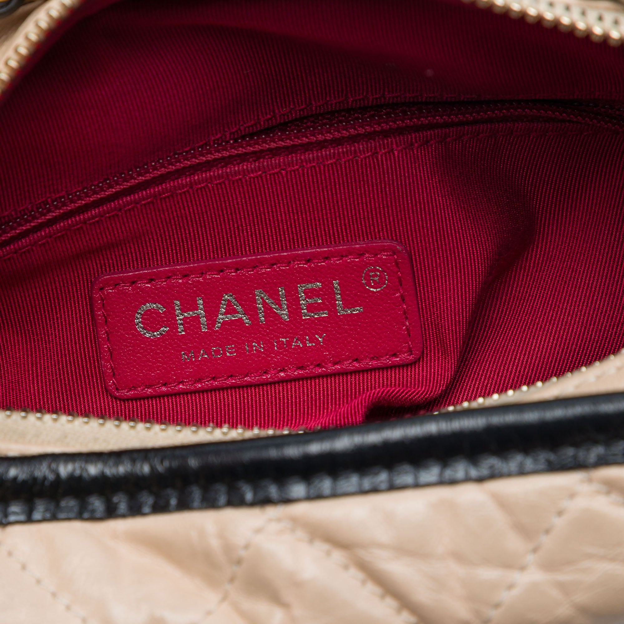 Chanel Small Bicolor Quilted Aged Calfskin Gabrielle Hobo - image 5