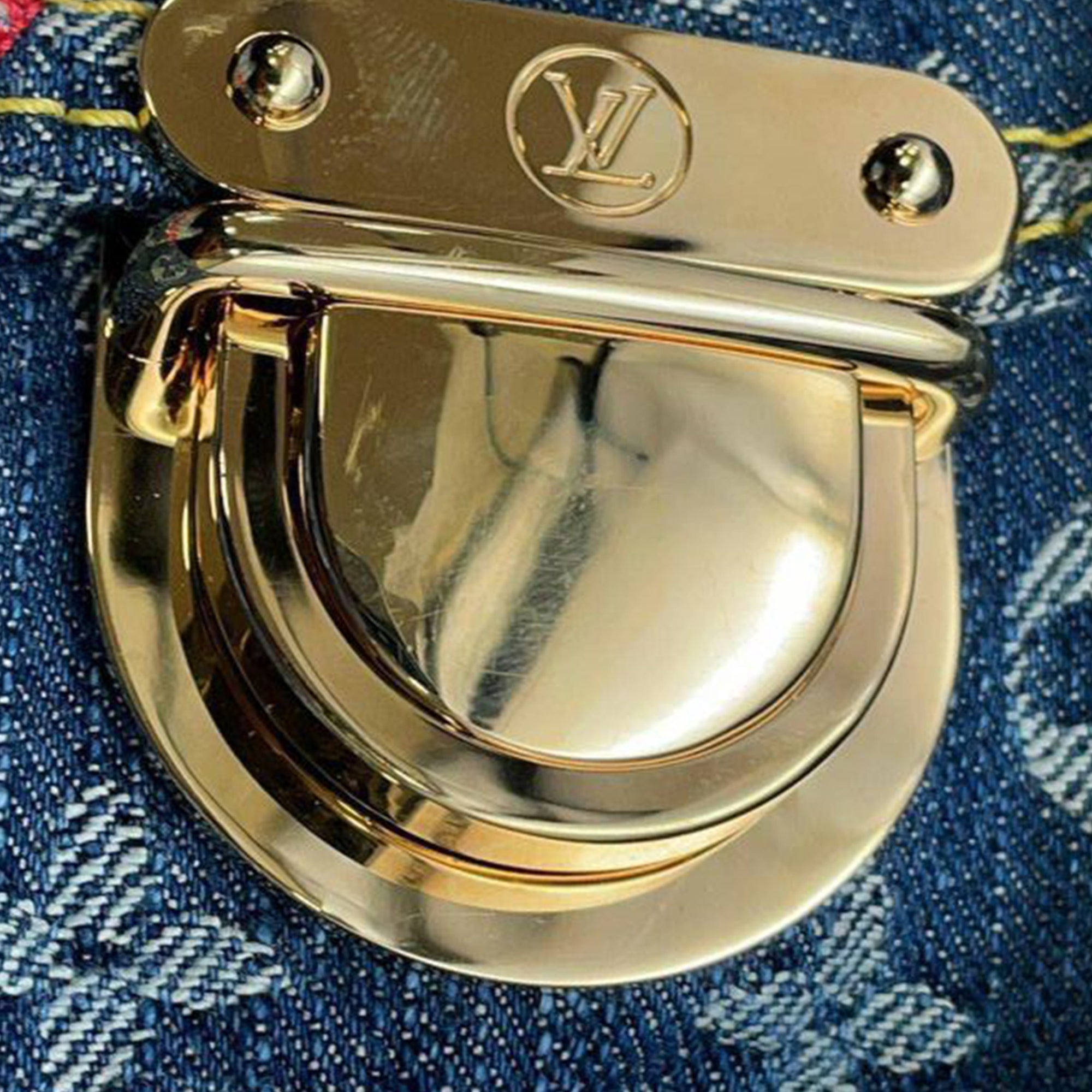 Louis Vuitton Monogram Denim Patchwork Bowly - image 6