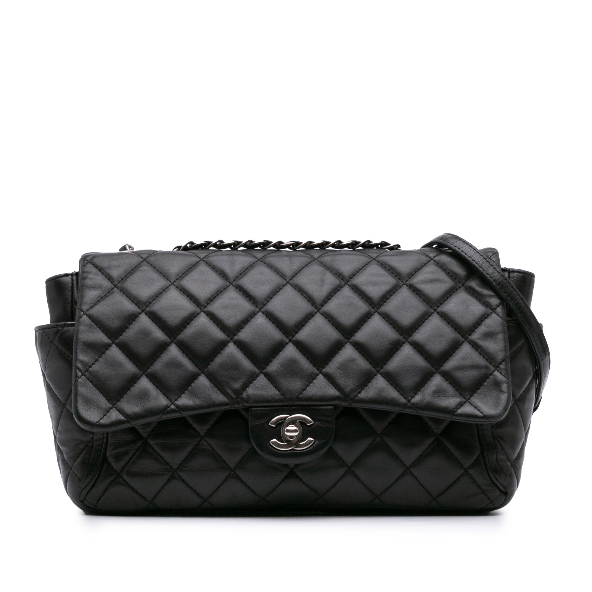 Chanel Large Quilted Lambskin Around Pockets Flap - image 1