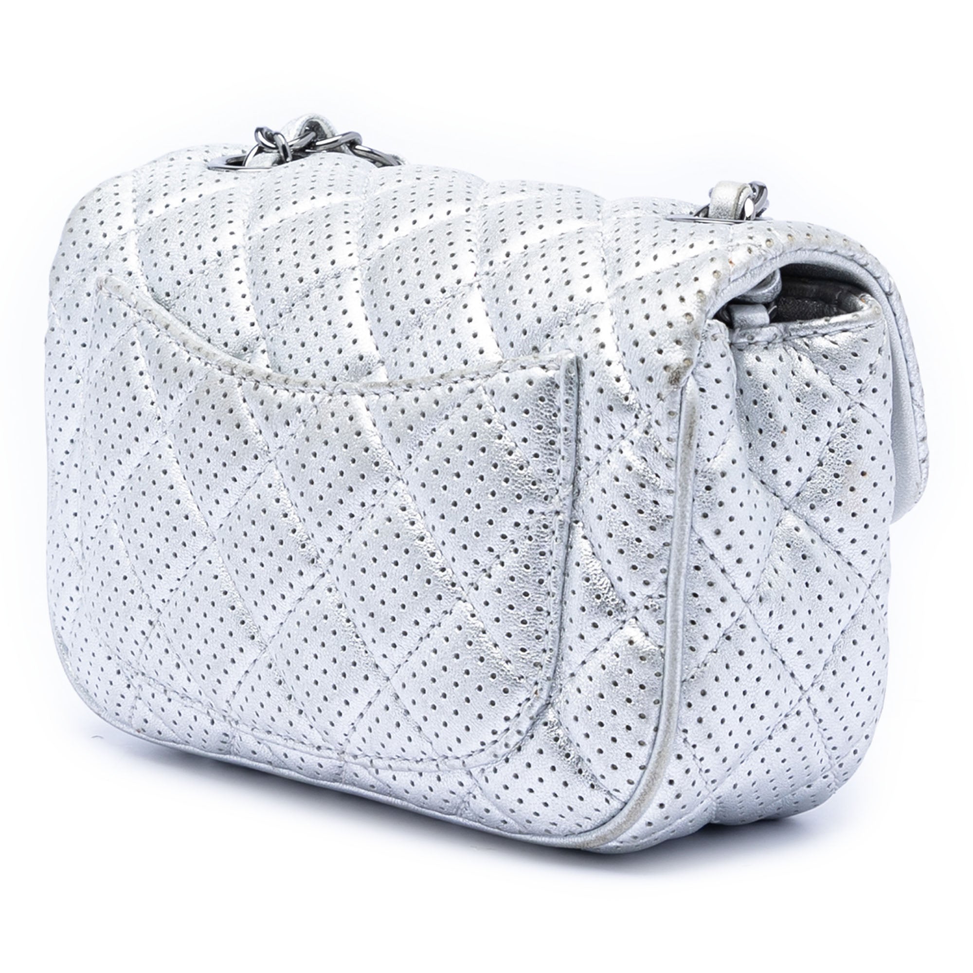 Chanel Mini Perforated Lambskin Punch Flap - image 2