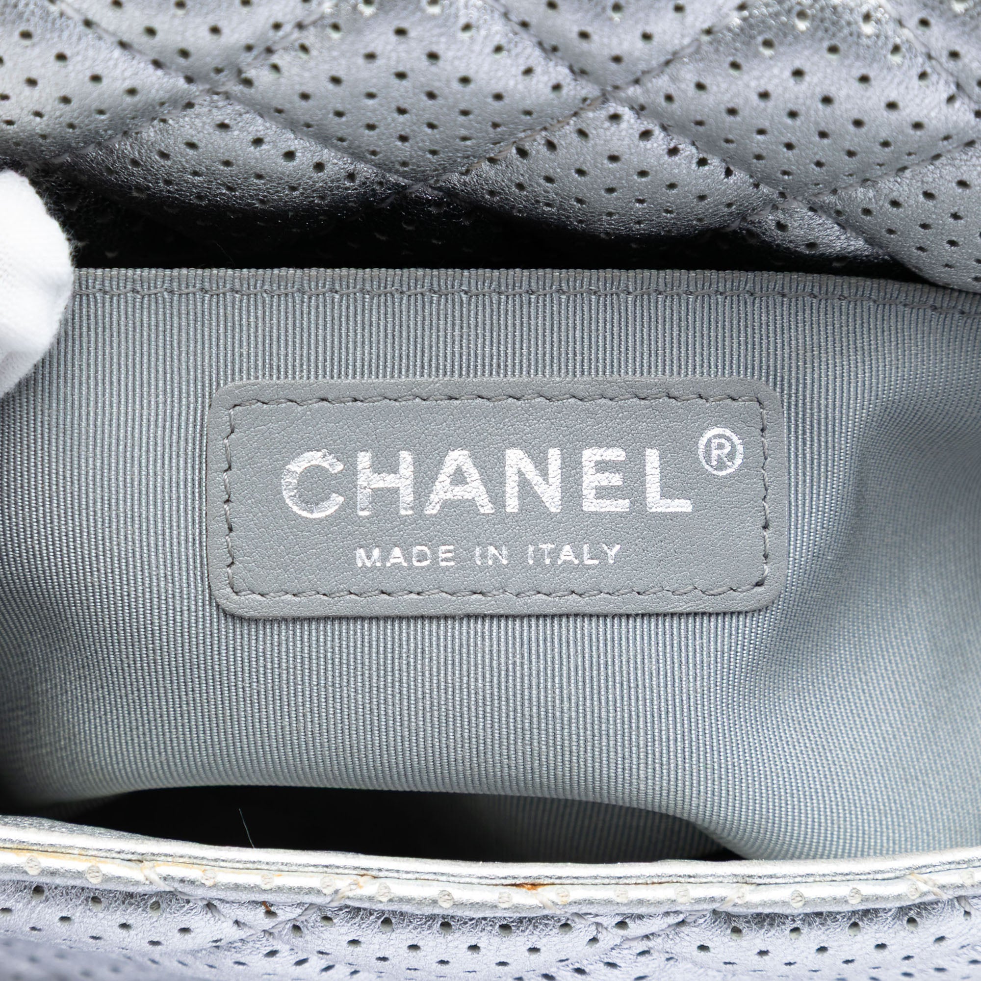 Chanel Mini Perforated Lambskin Punch Flap - image 5