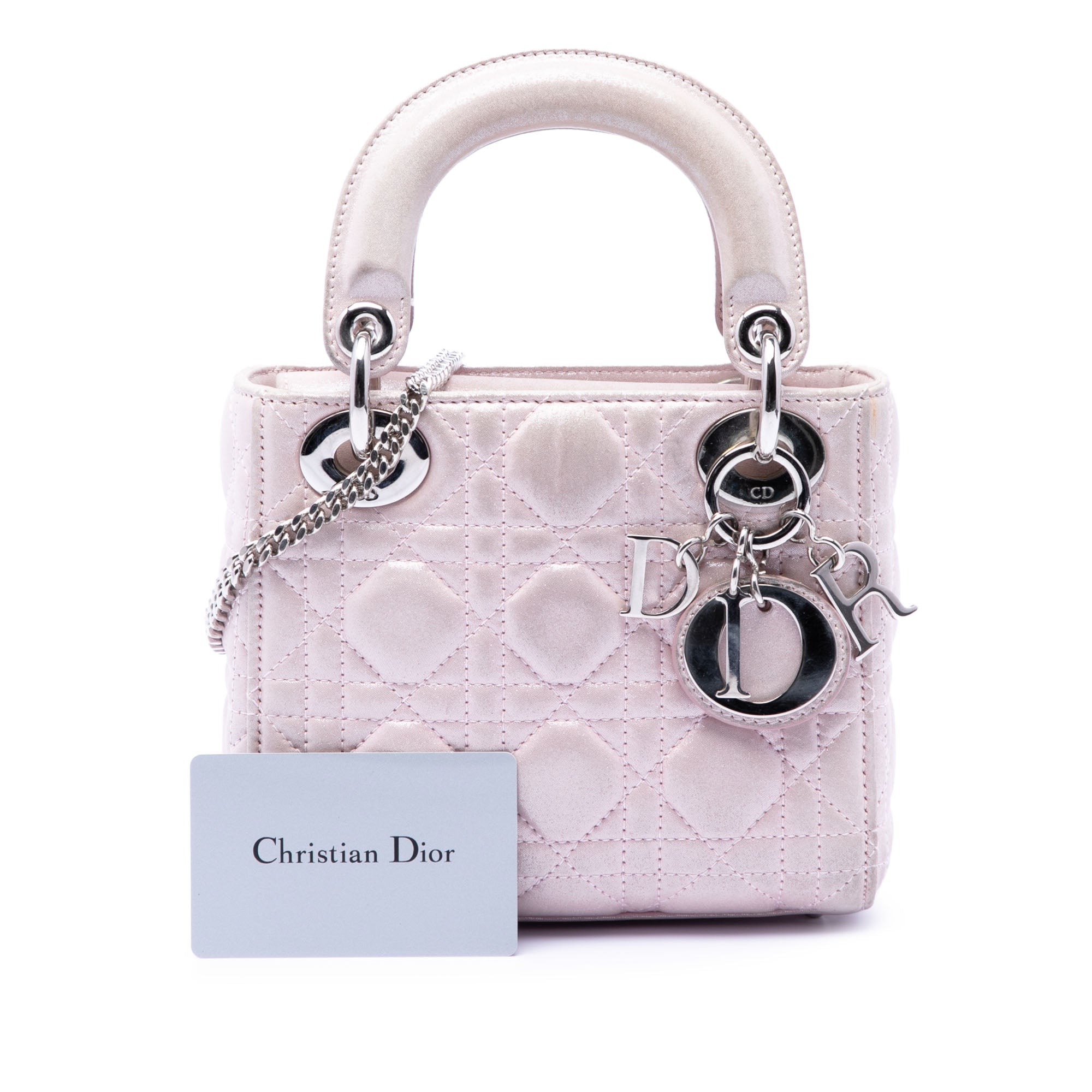 Dior Mini Iridescent Lambskin Cannage Lady Dior - image 8