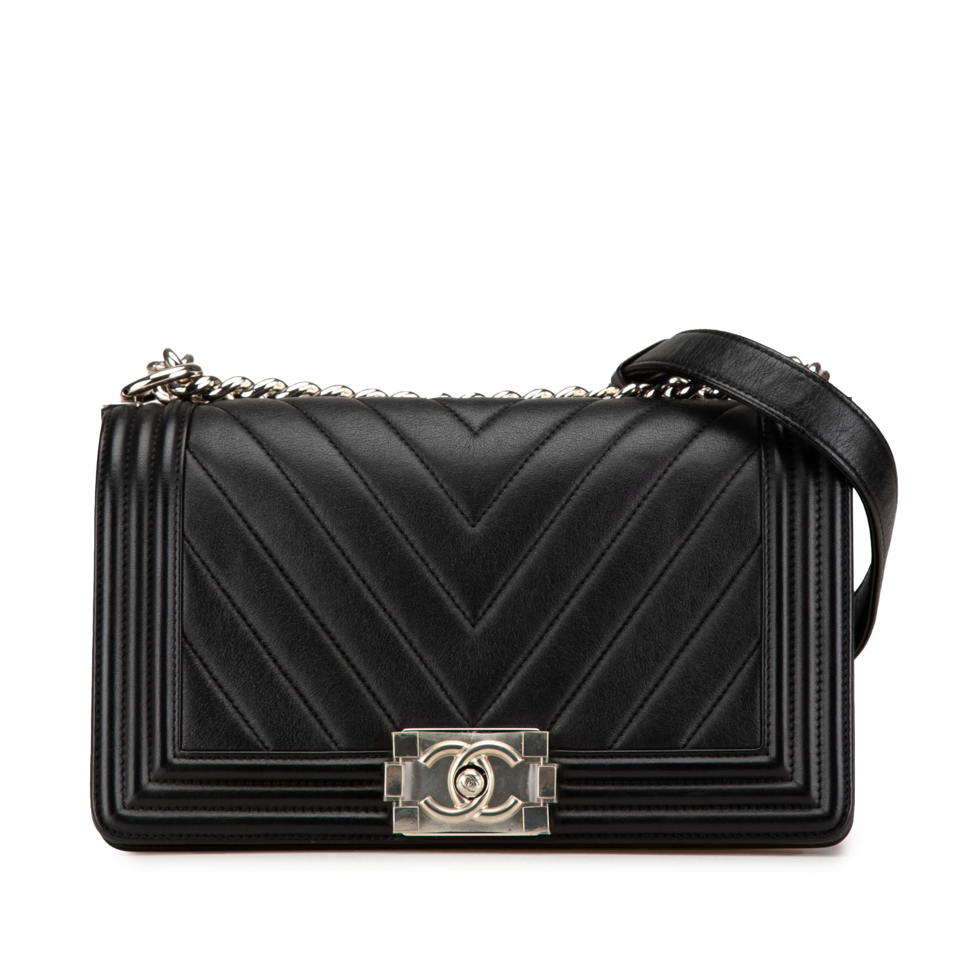 Chanel Old Medium Chevron Caviar Boy Flap - image 1