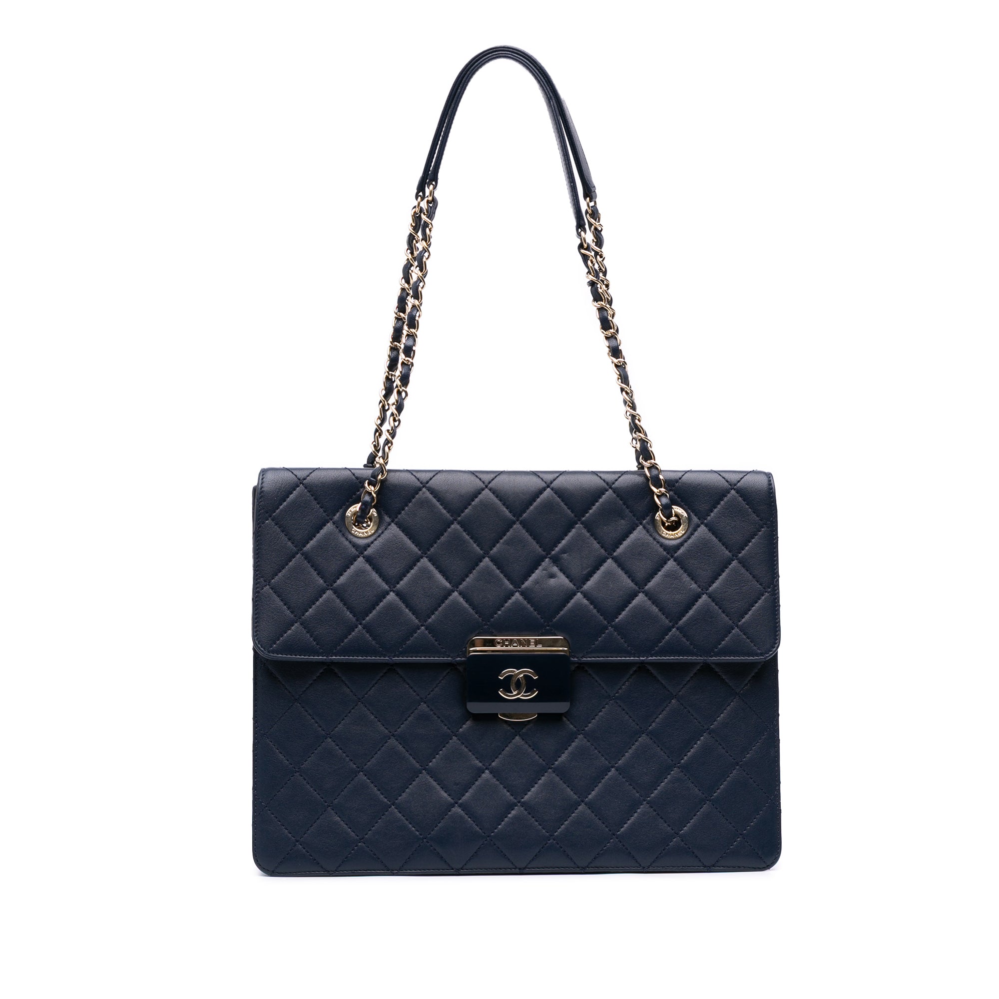 Chanel Quilted Sheepskin Beauty Lock Shopping Tote - image 1