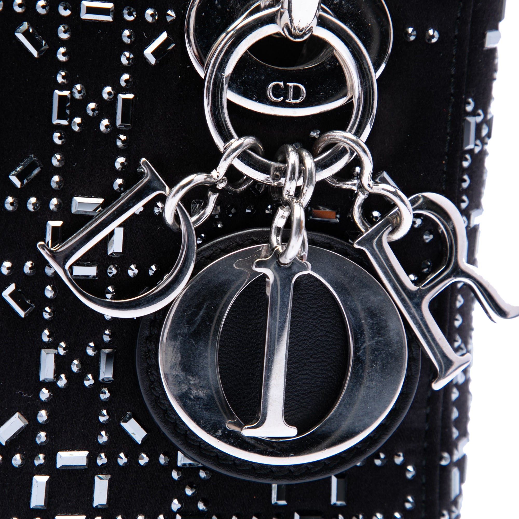 Dior Mini Velvet Cannage Strass Embellished Lady Dior - image 5