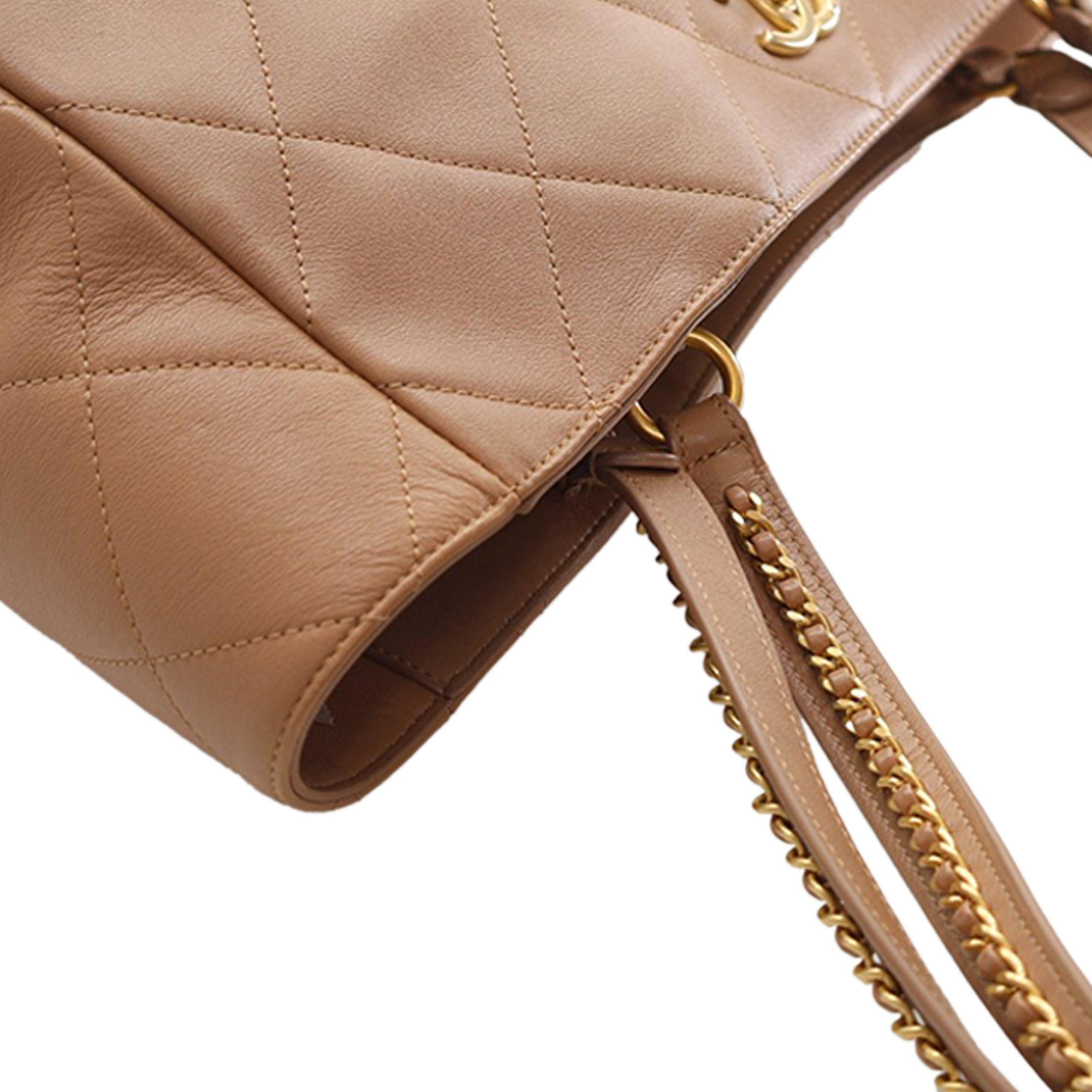 Chanel Quilted Calfskin Turnlock CC Chain Tote - image 15