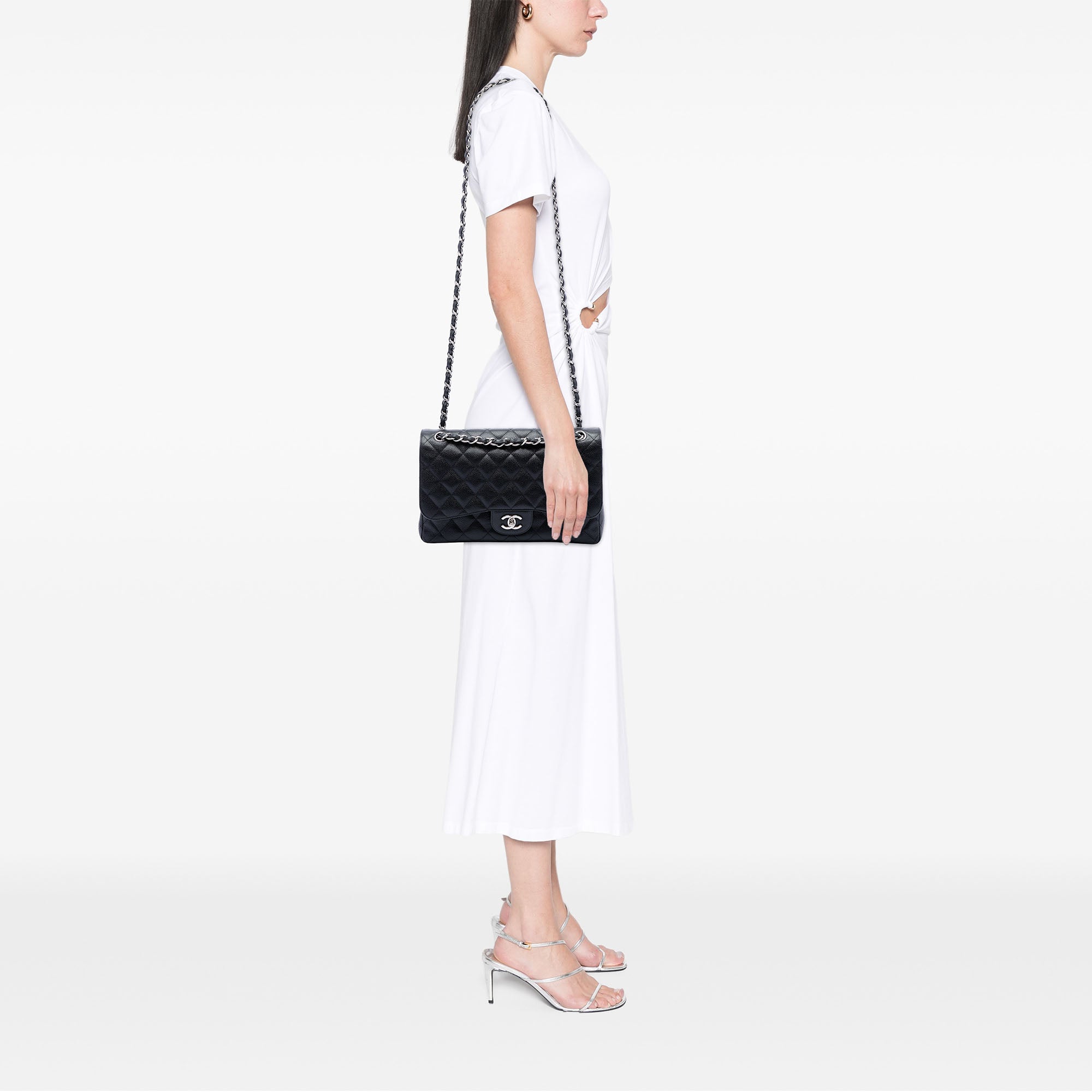 Chanel Jumbo Classic Caviar Double Flap - image 6