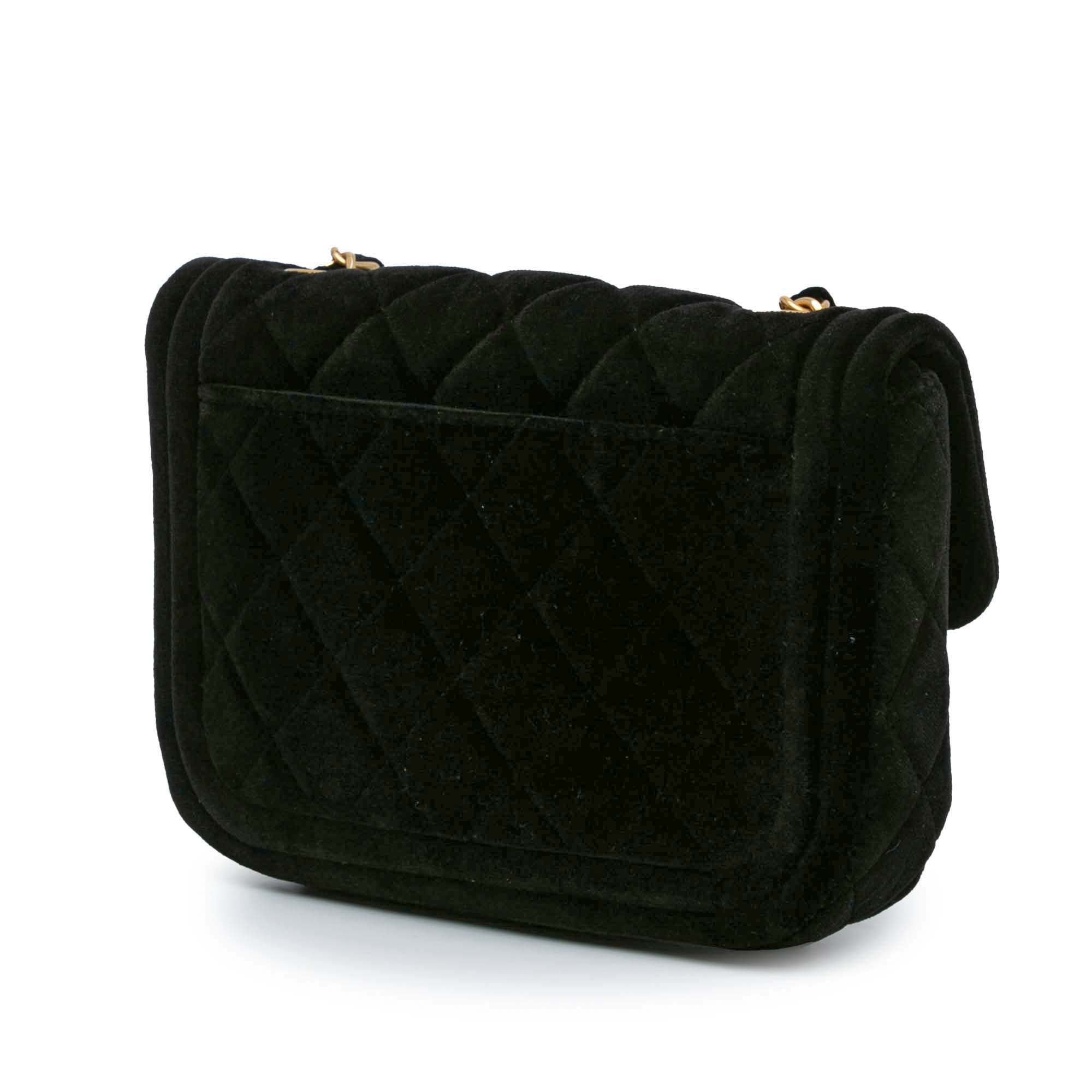 Chanel Mini Quilted Velvet Double Frame Flap - image 2