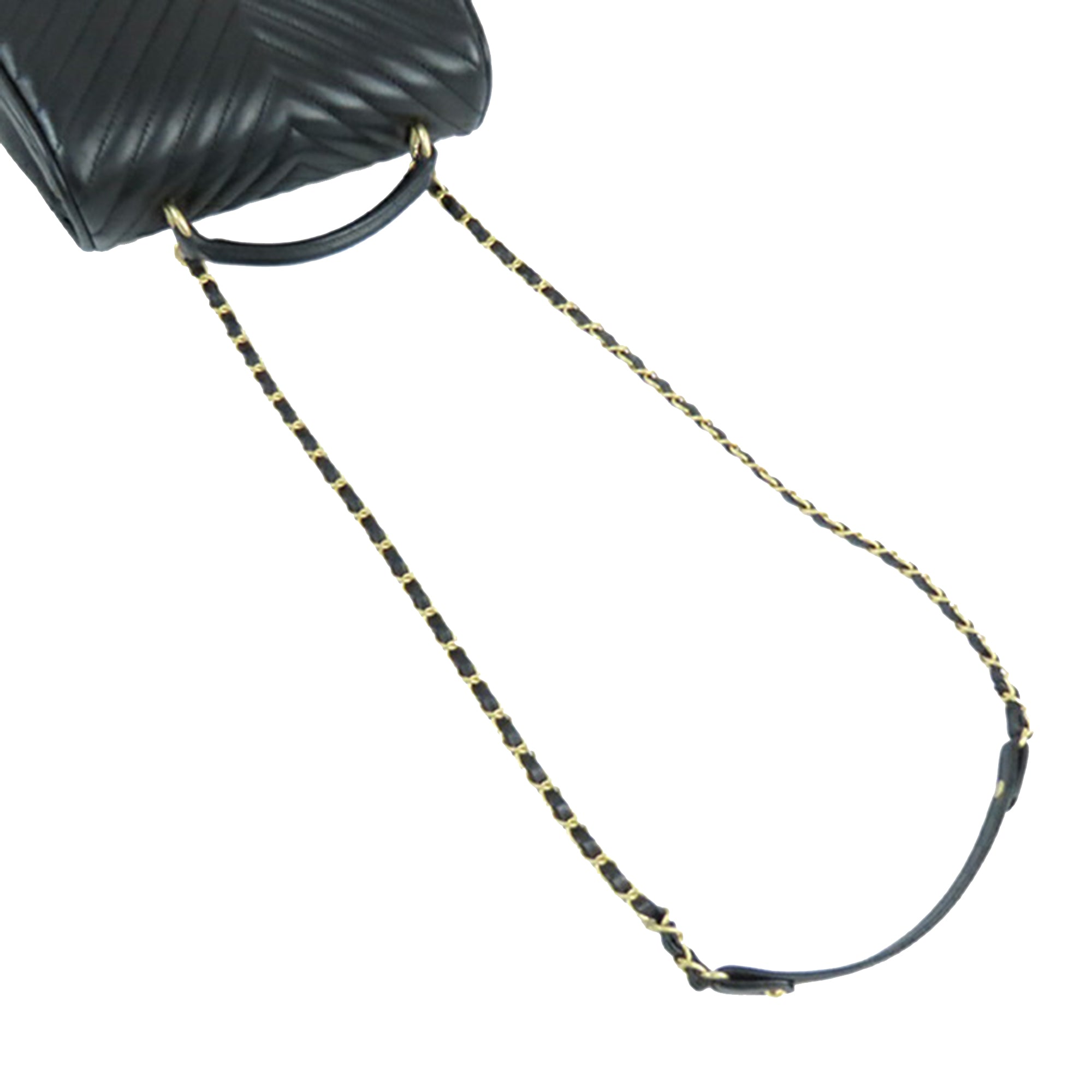 Chanel Medium CC Chevron Lambskin Chain Top Handle Flap - image 15
