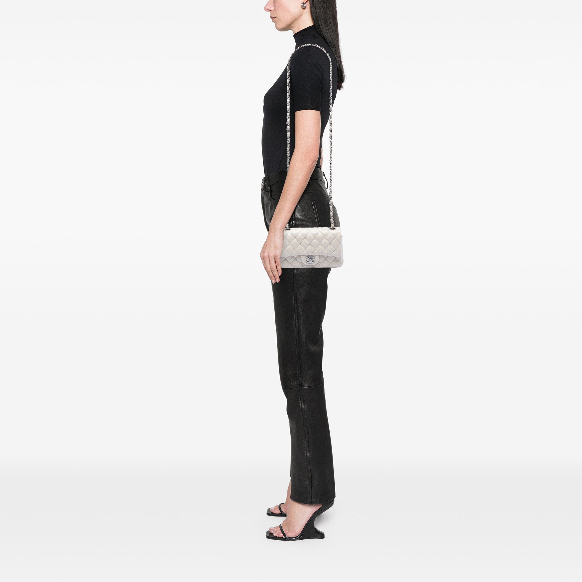 Chanel Mini Rectangular Classic Caviar Single Flap - image 7