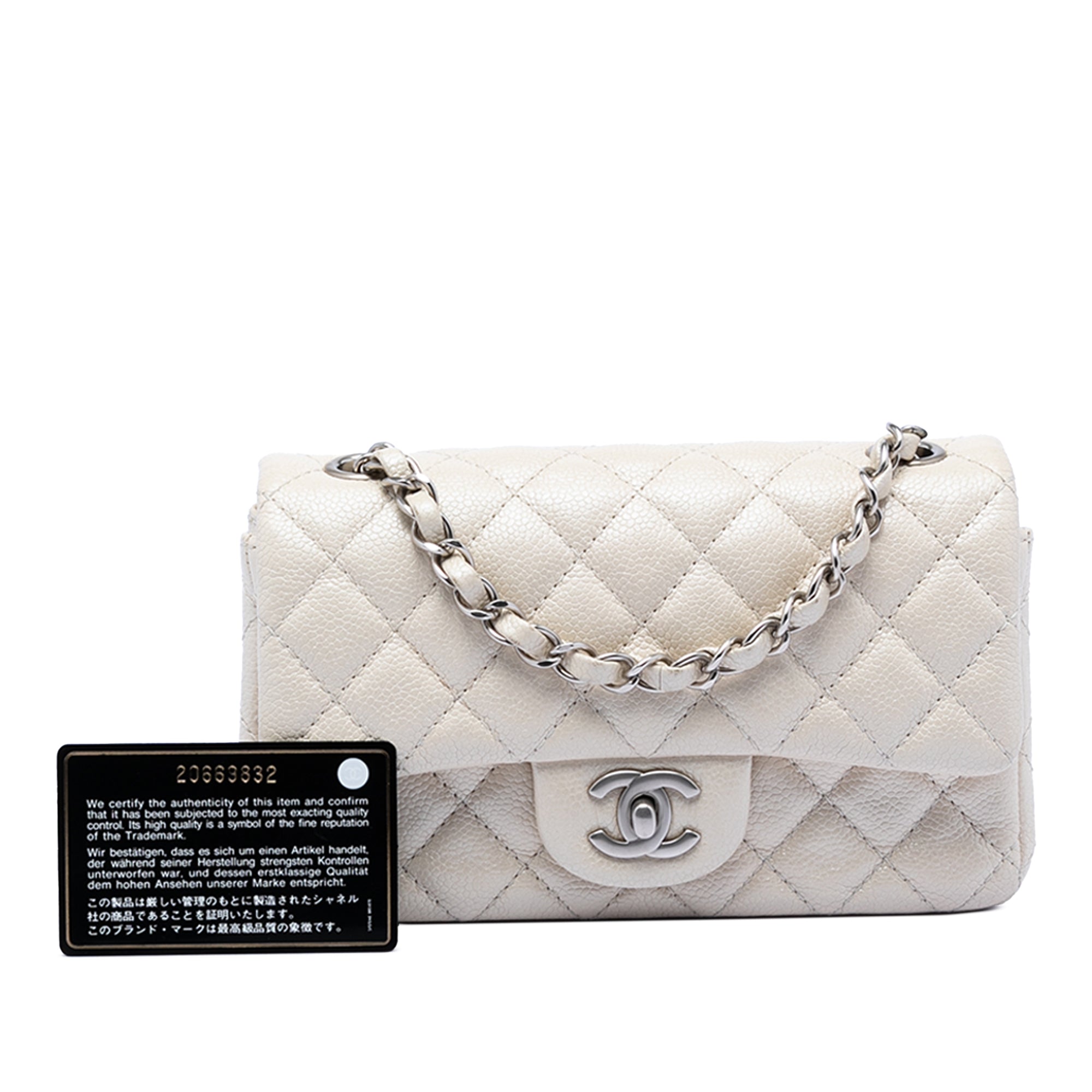 Chanel Mini Rectangular Classic Caviar Single Flap - image 8