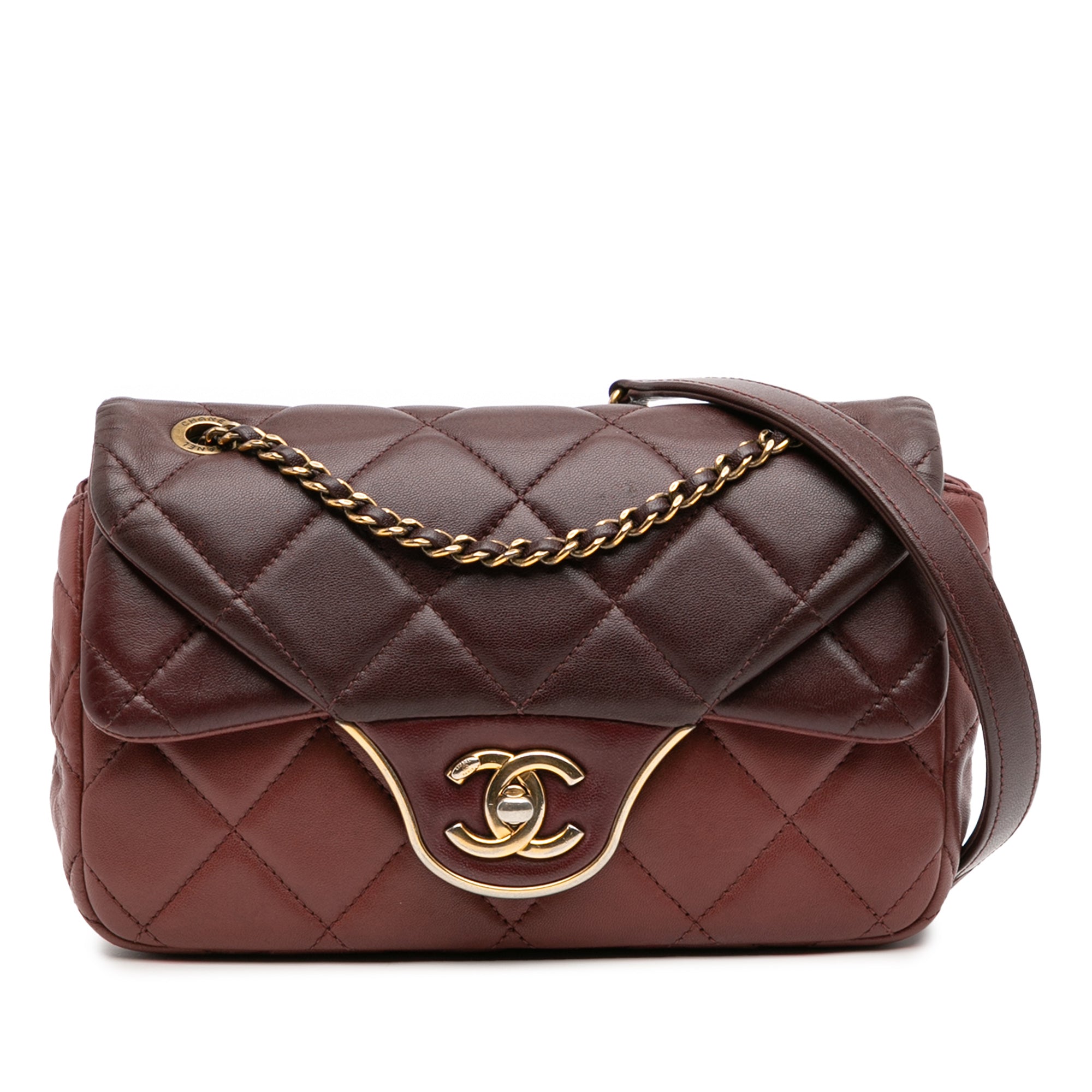 Chanel CC Tricolor Quilted Lambskin Double Flap - image 1